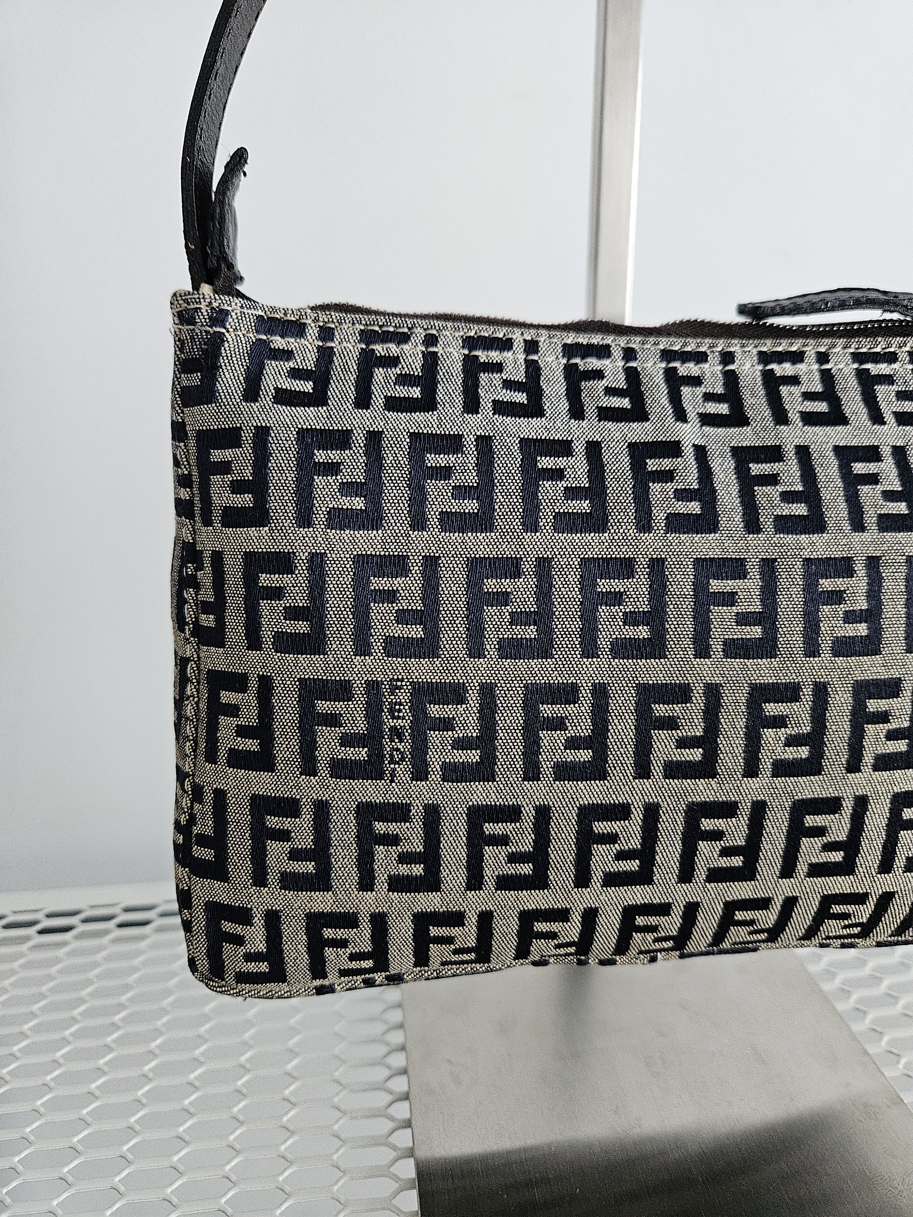 Fendi Fendi zucchino ff monogram canvas mini bag pochette Size ONE SIZE - 7 Thumbnail