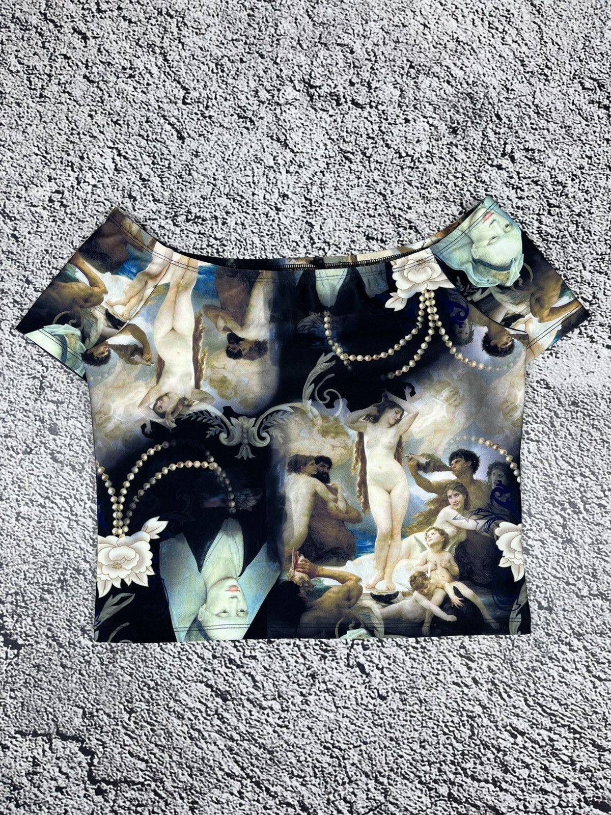 Japanese Brand Vintage Y2K Renaissance Baroque Art Print Top Size S / US 4 / IT 40 - 1 Thumbnail