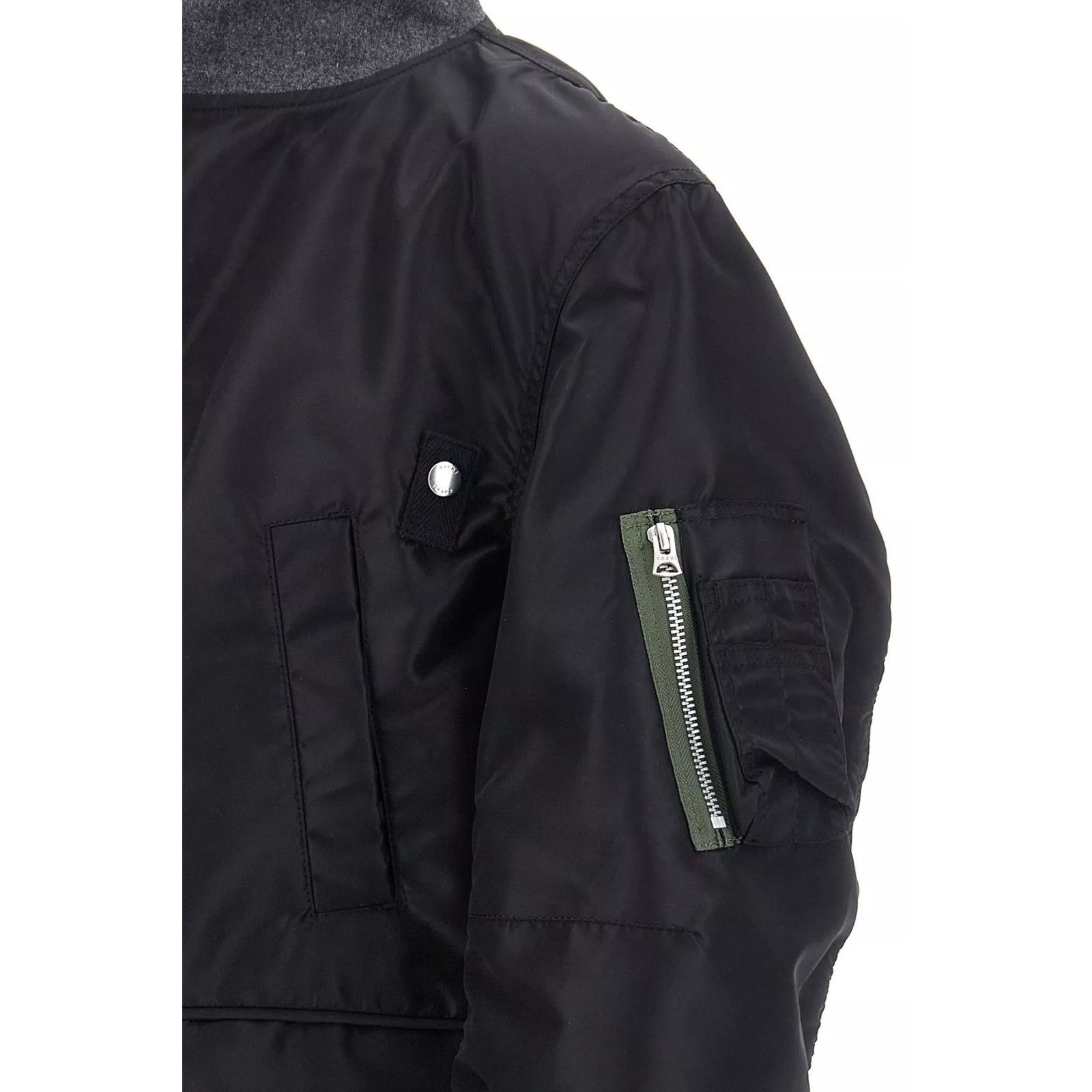 Sacai SACAI Black Nylon Oversized Bomber Jacket New & Authentic (M Size US M / EU 48-50 / 2 - 5 Thumbnail