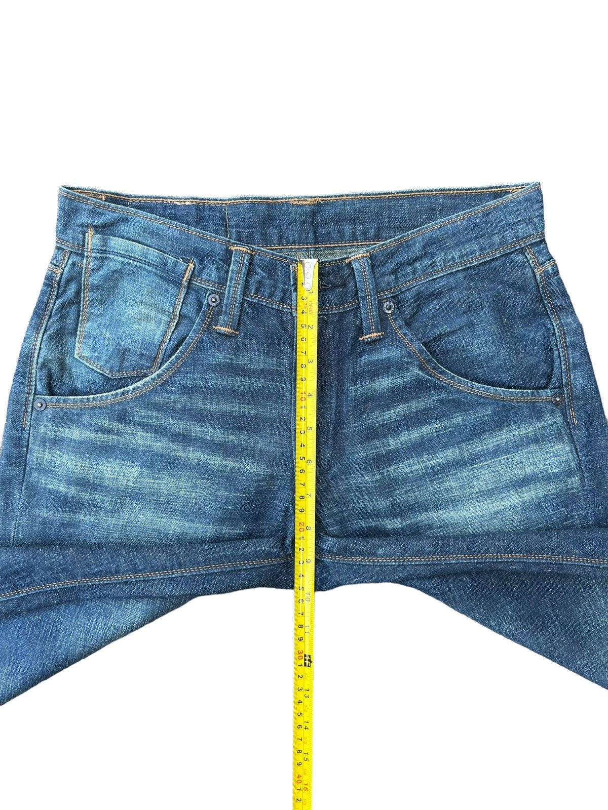 Levi's × Vintage Vintage Levi’s 511 Trashed Sashiko Style Blue Washed Jeans Size US 28 / EU 44 - 12 Thumbnail