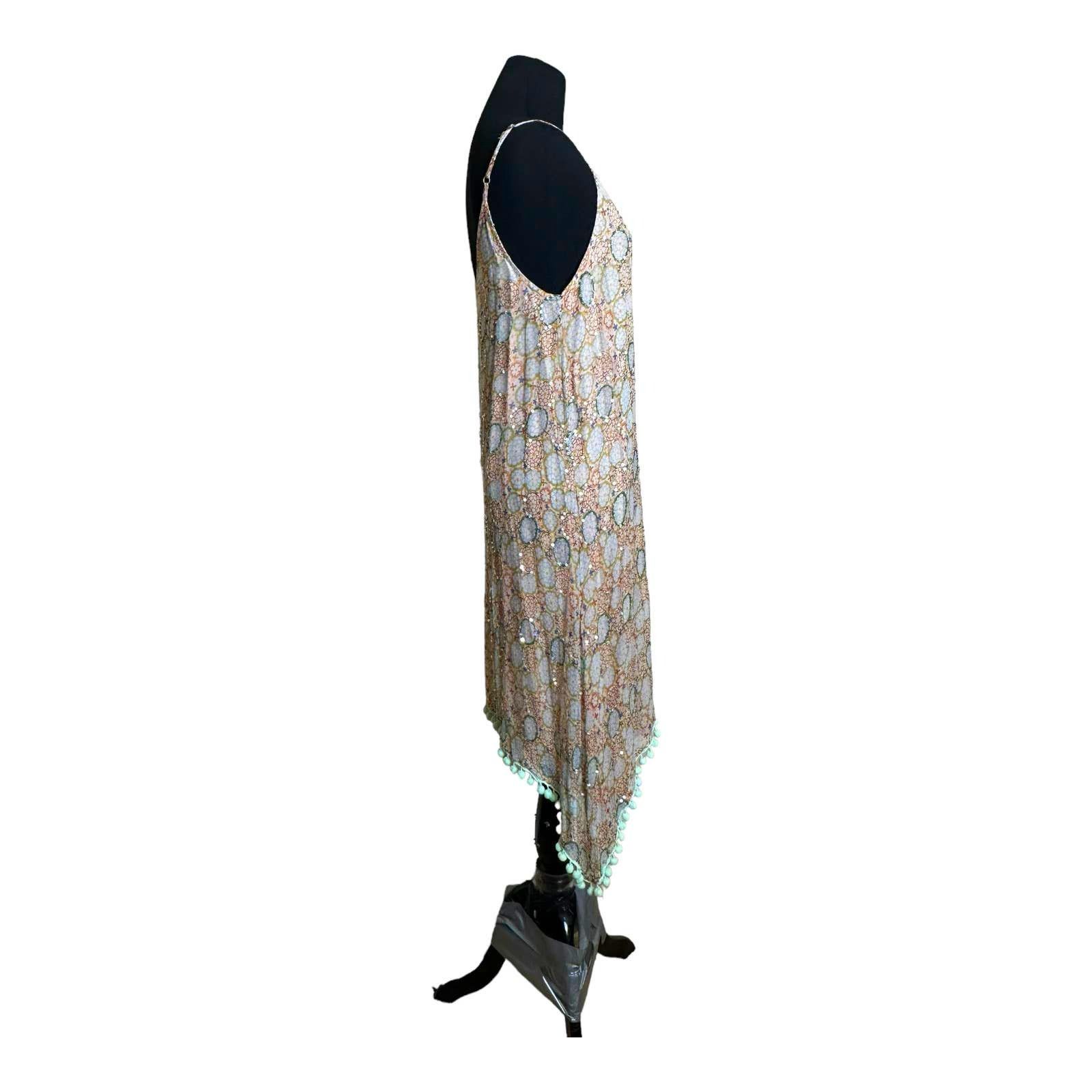 Anthropologie Raga Amalfi Sequin Pom Pom Asymmetrical Dress size XS Size XS / US 0-2 / IT 36-38 - 12 Thumbnail