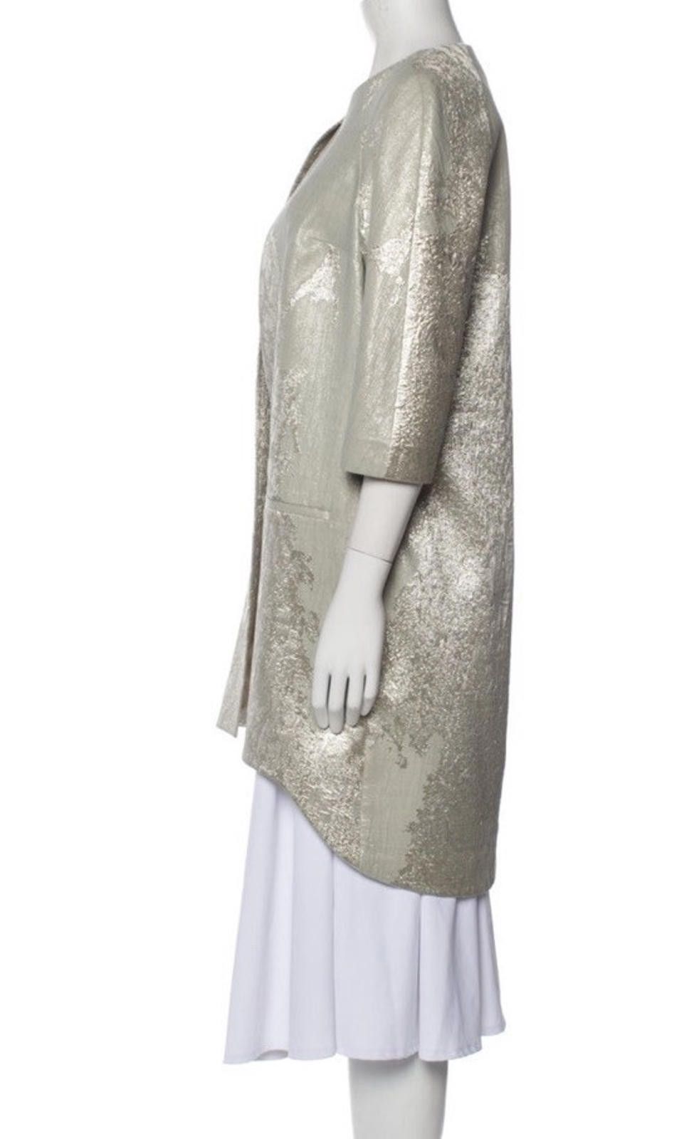 Other Arzu Kaprol Silver Golden Blazer Jacket Sz 40/S Size S / US 4 / IT 40 - 2 Thumbnail