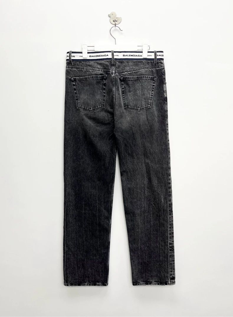 Balenciaga Balenciaga size M Washed distressed black belt double B ja Size US 27 - 2 Thumbnail