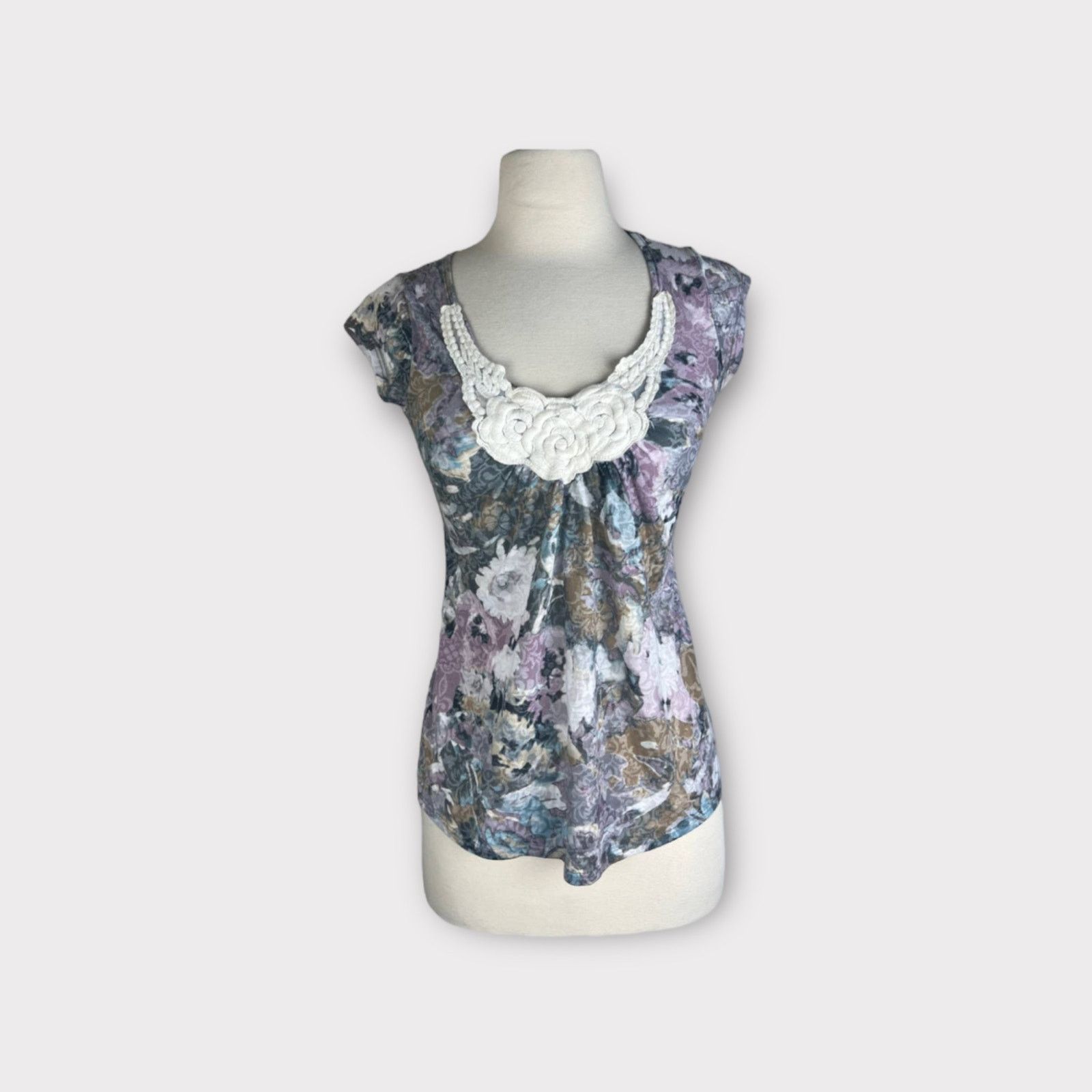 Nordstrom H.I.P. Nordstrom Vintage Y2K Floral Top | Small Size S / US 4 / IT 40 - 7 Thumbnail