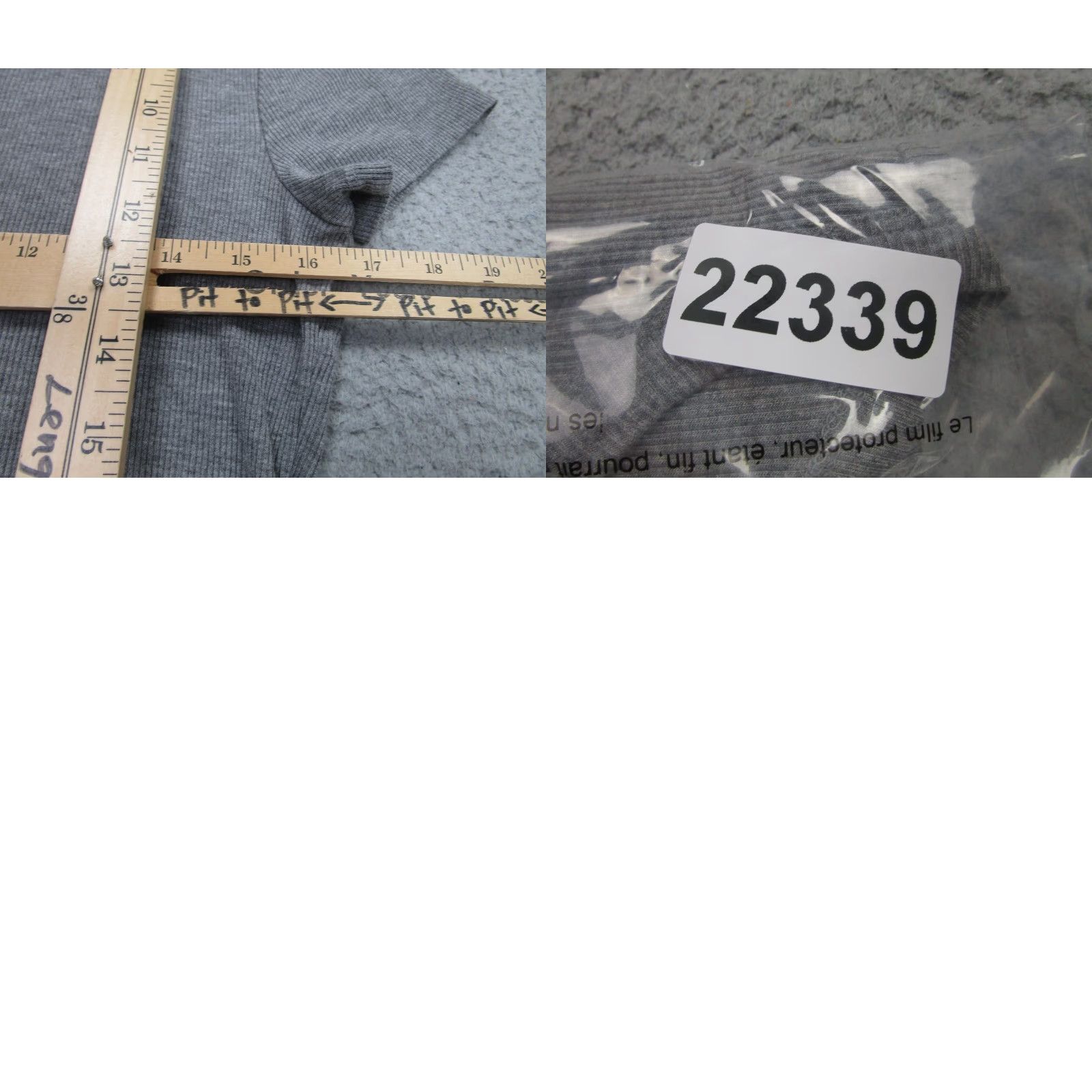 Forever 21 Forever 21 Shirt Womens XL Gray Ribbed Knit Cropped Stretch Tee y2k 90s style Size XL / US 12-14 / IT 48-50 - 8 Thumbnail