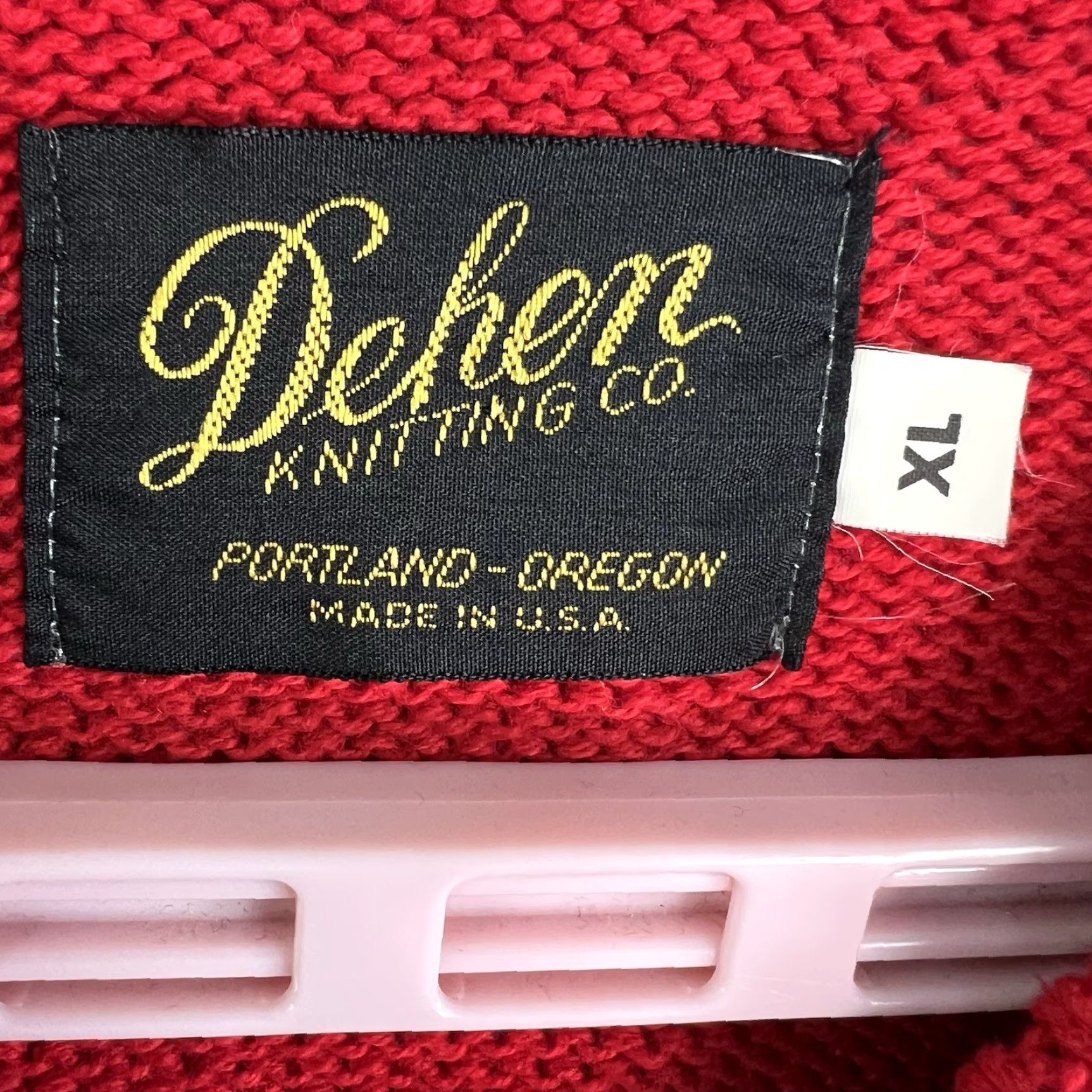 Vintage VINTAGE Dehem Wisconsin University Sweater Shirt Mens XL Red Cotton Crew Neck Knit Logo Pullover 56in Chest University Theme Mens Size US XL / EU 56 / 4 - 5 Thumbnail