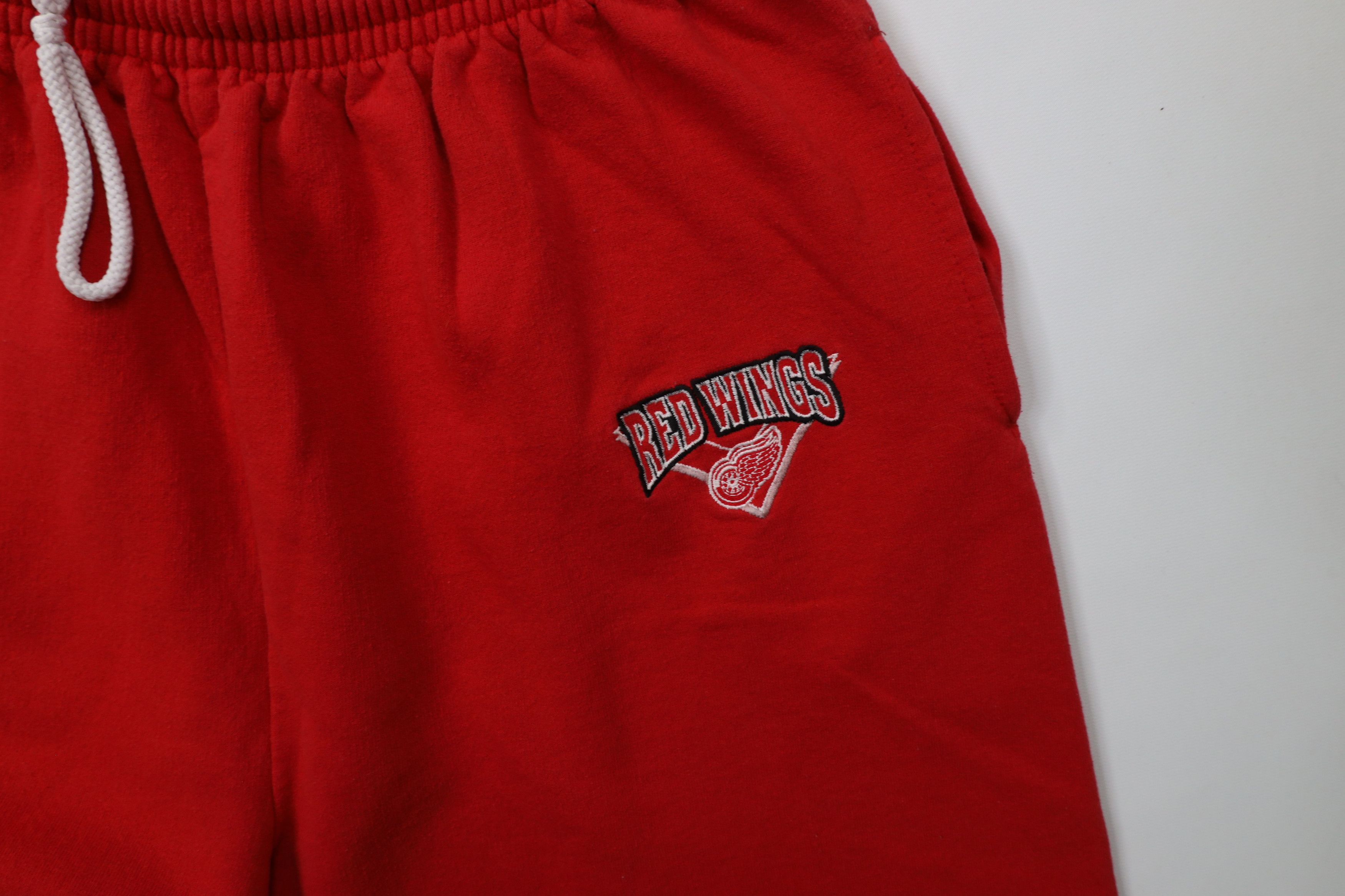 Vintage Vintage 90s Detroit Red Wings Hockey Sweatpants Joggers Red Size US 36 / EU 52 - 5 Thumbnail