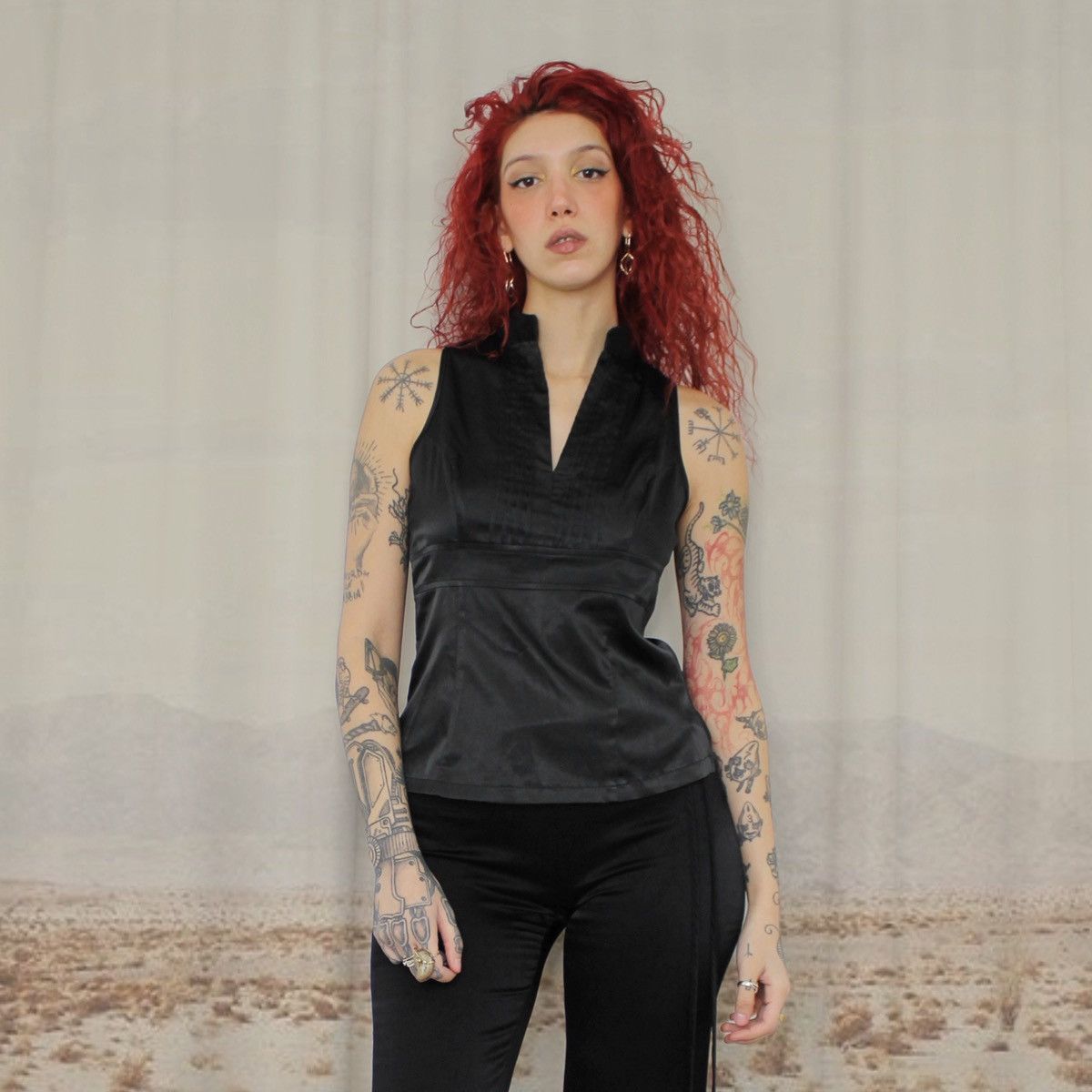 Other 🖤BLACK SATIN TOP🖤 Size S / US 4 / IT 40 - 1 Thumbnail