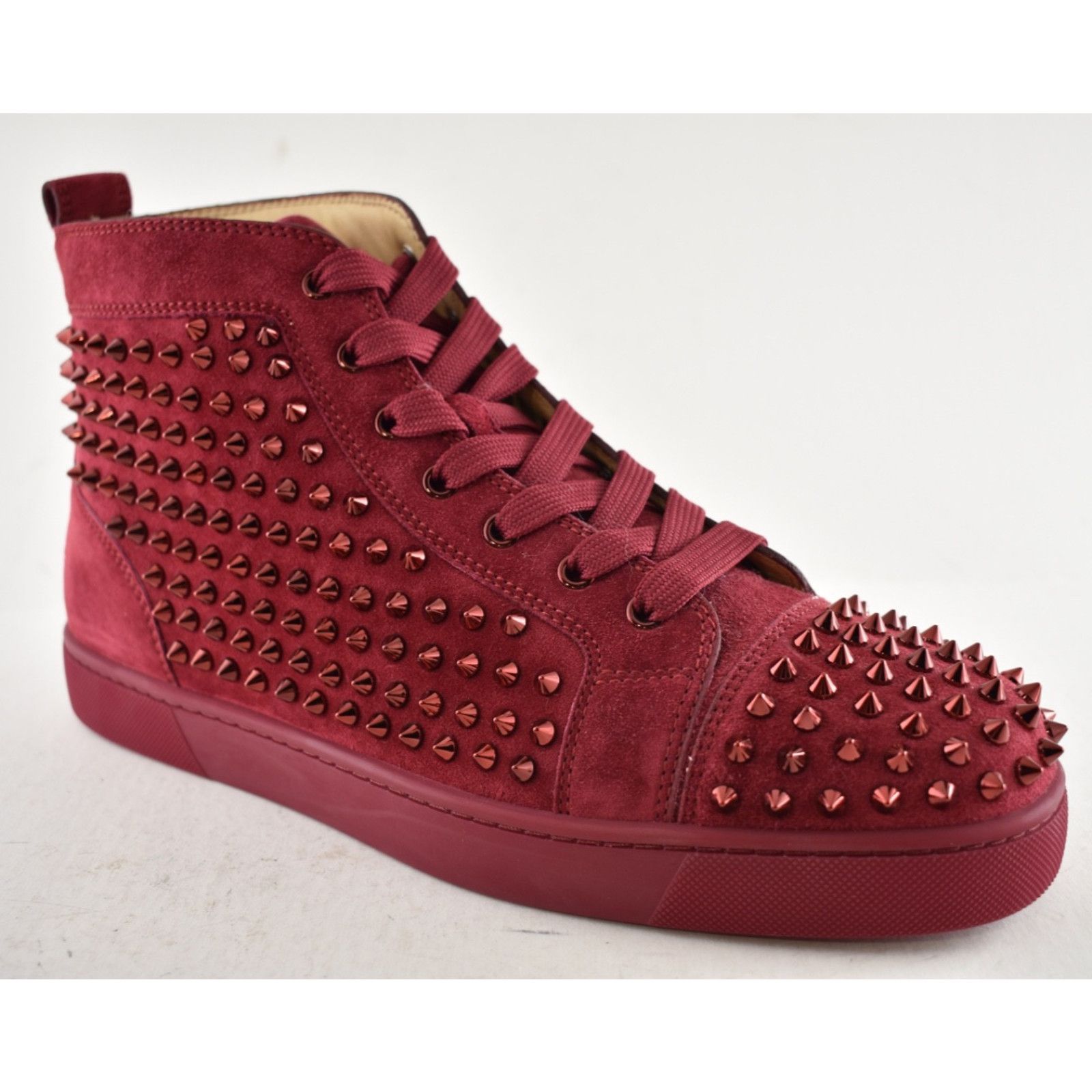 Christian Louboutin Christian Louboutin Men Louis Flat Spike Sanguine Red High Size US 10.5 / EU 43-44 - 4 Thumbnail
