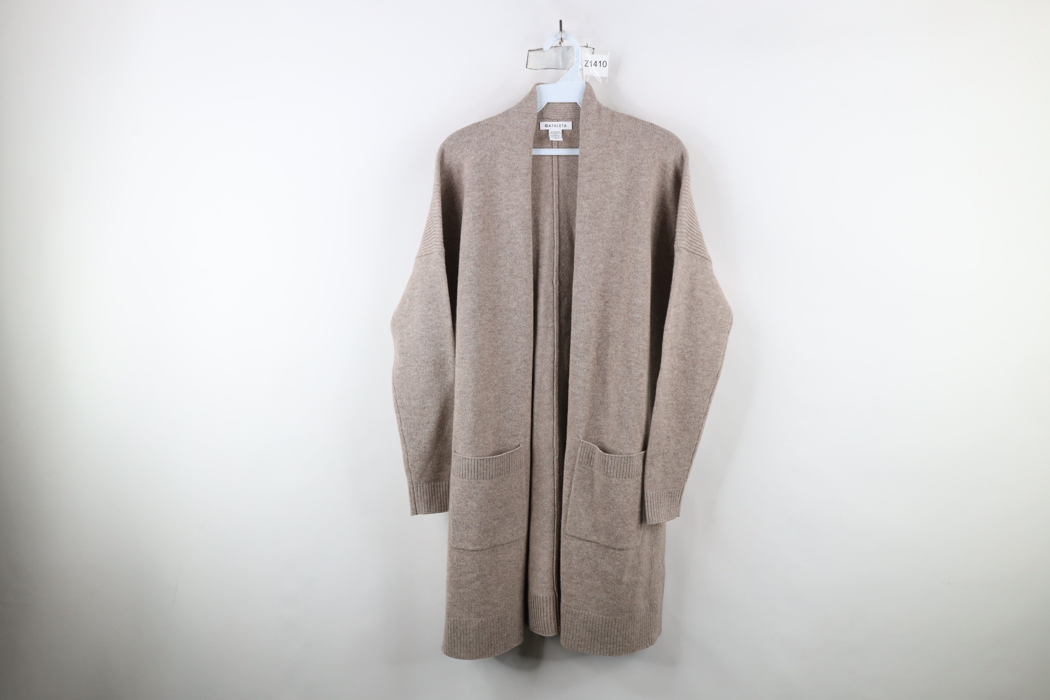 Athleta × Vintage Athleta Wool Cashmere Knit Wrap Open Front Cardigan Sweater Size XS / US 0-2 / IT 36-38 - 1 Thumbnail