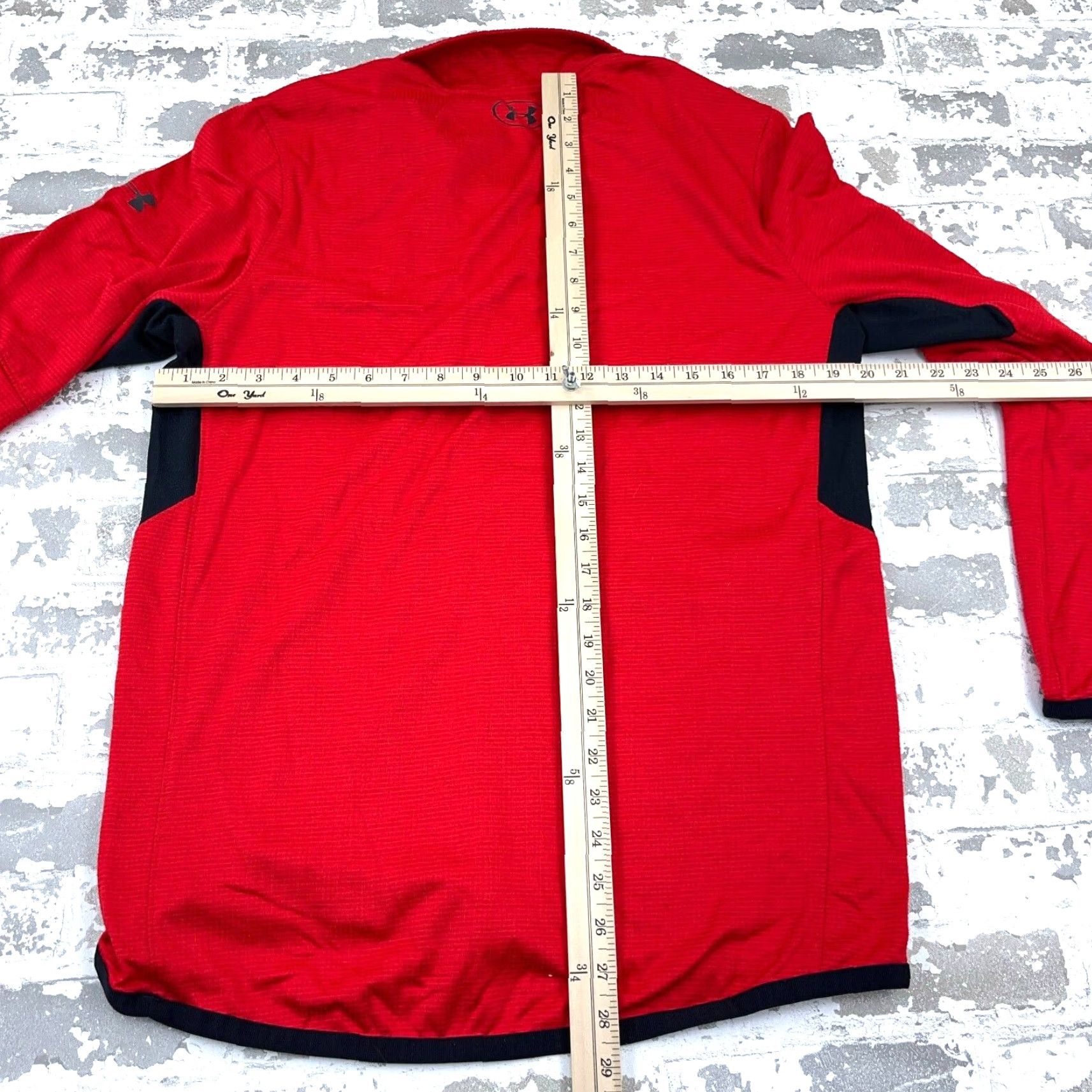 Under Armour Under Armour Sweatshirt Men Medium Red Black Pullover Mock Neck 1/4 Zip Moisture Wicking Lightweight Lined All Seasons Regular Fit Size US M / EU 48-50 / 2 - 4 Thumbnail