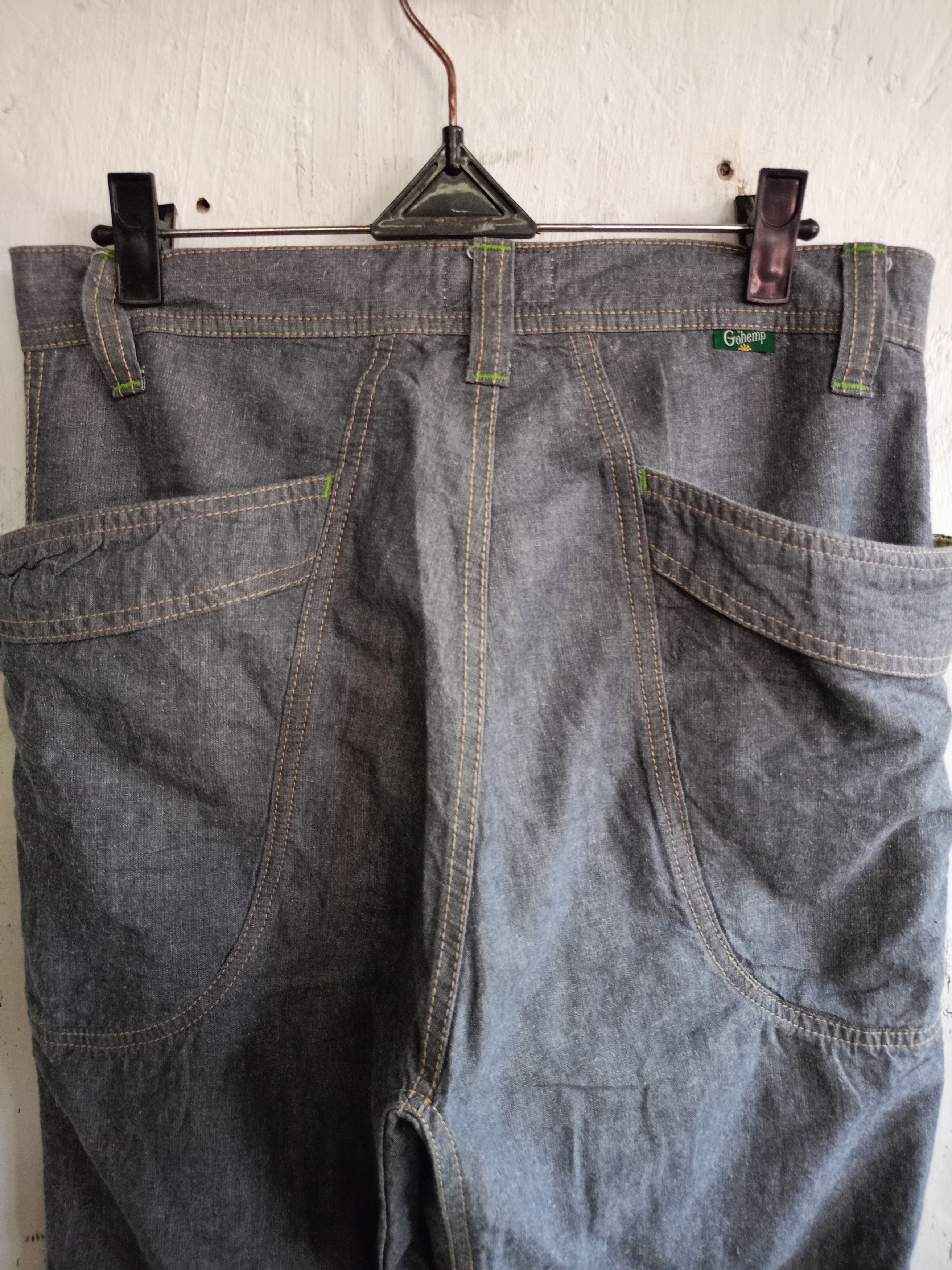 Japanese Brand 2000s Gohemp Big Pocket Denim Pants Size US 30 / EU 46 - 4 Thumbnail