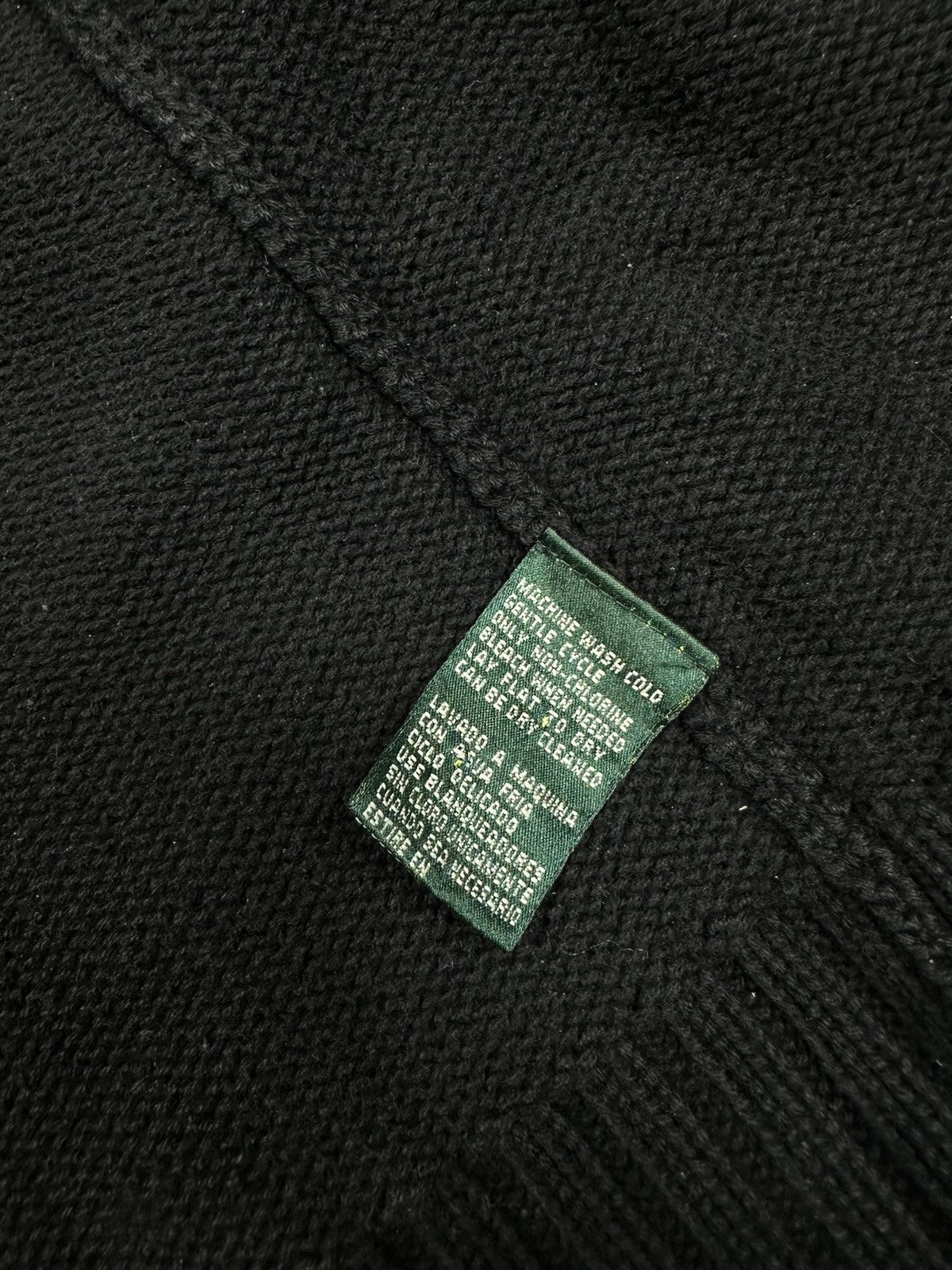 Polo Ralph Lauren × RRL Ralph Lauren Lauren Ralph Lauren Black Knit Zip Hoodie Size M / US 6-8 / IT 42-44 - 6 Thumbnail