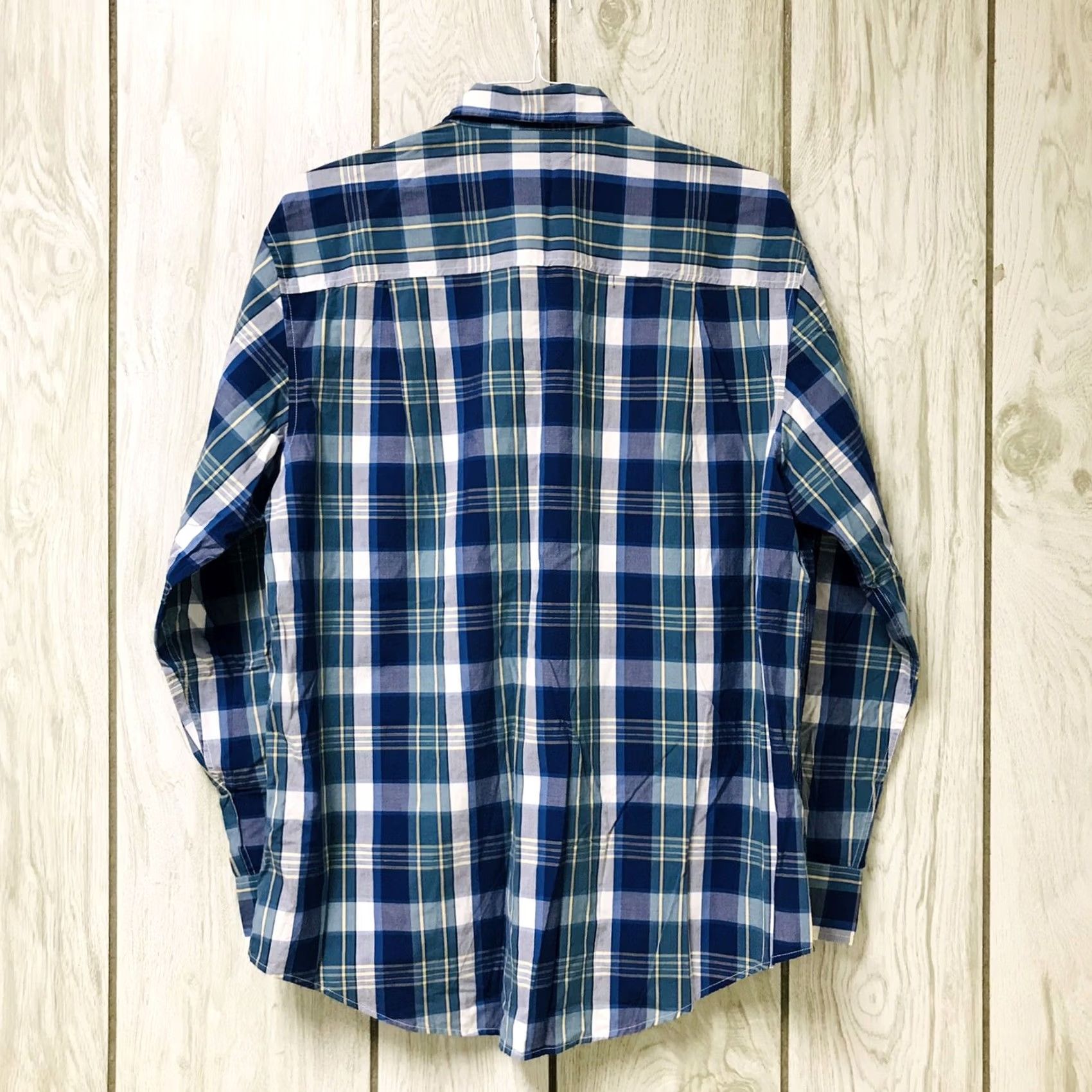 Izod IZOD Mens Button-Up Shirt Long Sleeve Plaid Multicolor Teal Parade Varsity Cotton L Size US L / EU 52-54 / 3 - 2 Thumbnail