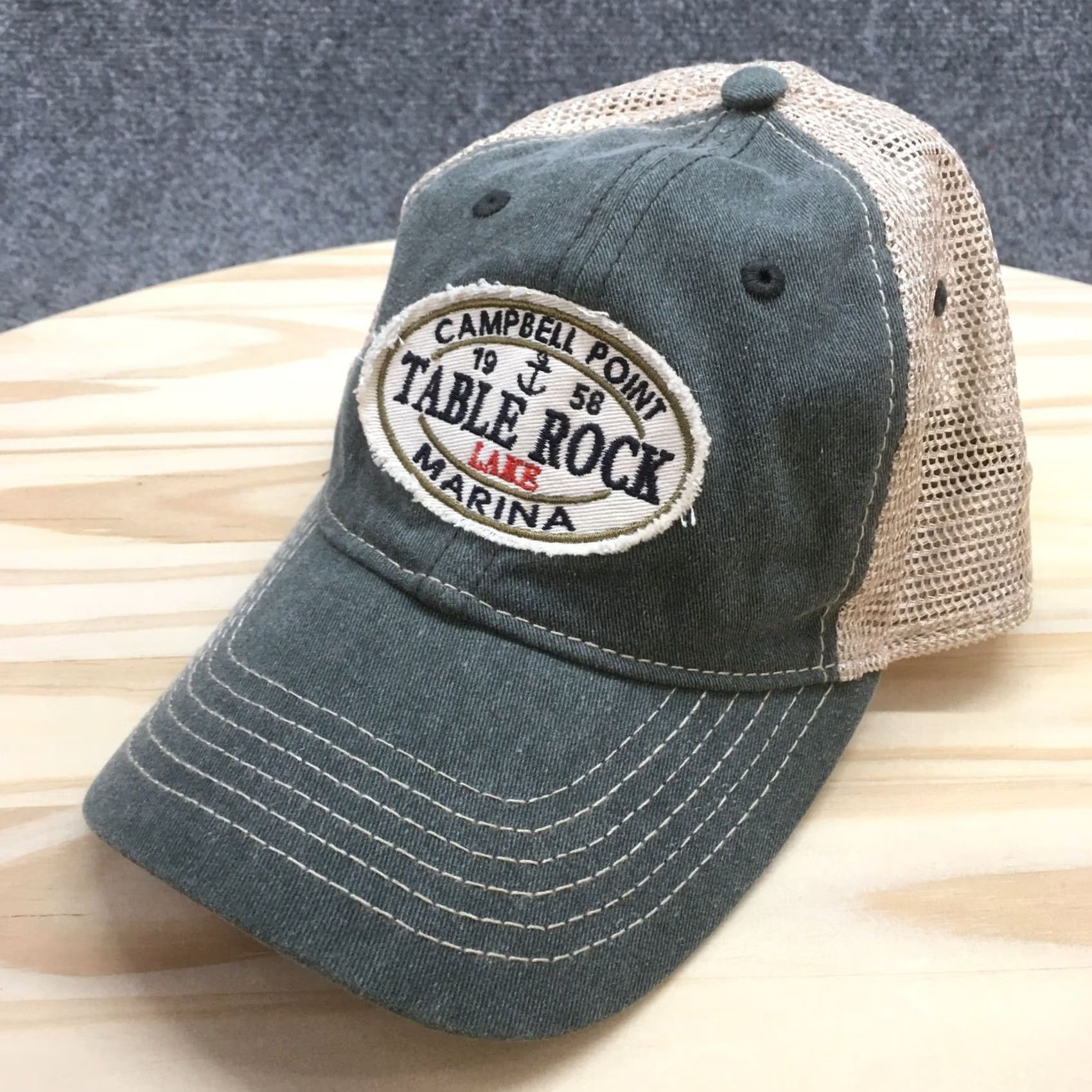 Vintage Campbell Point Table Rock Marina Trucker Hat Mens Green OS Embroidered Logo Size ONE SIZE - 2 Thumbnail