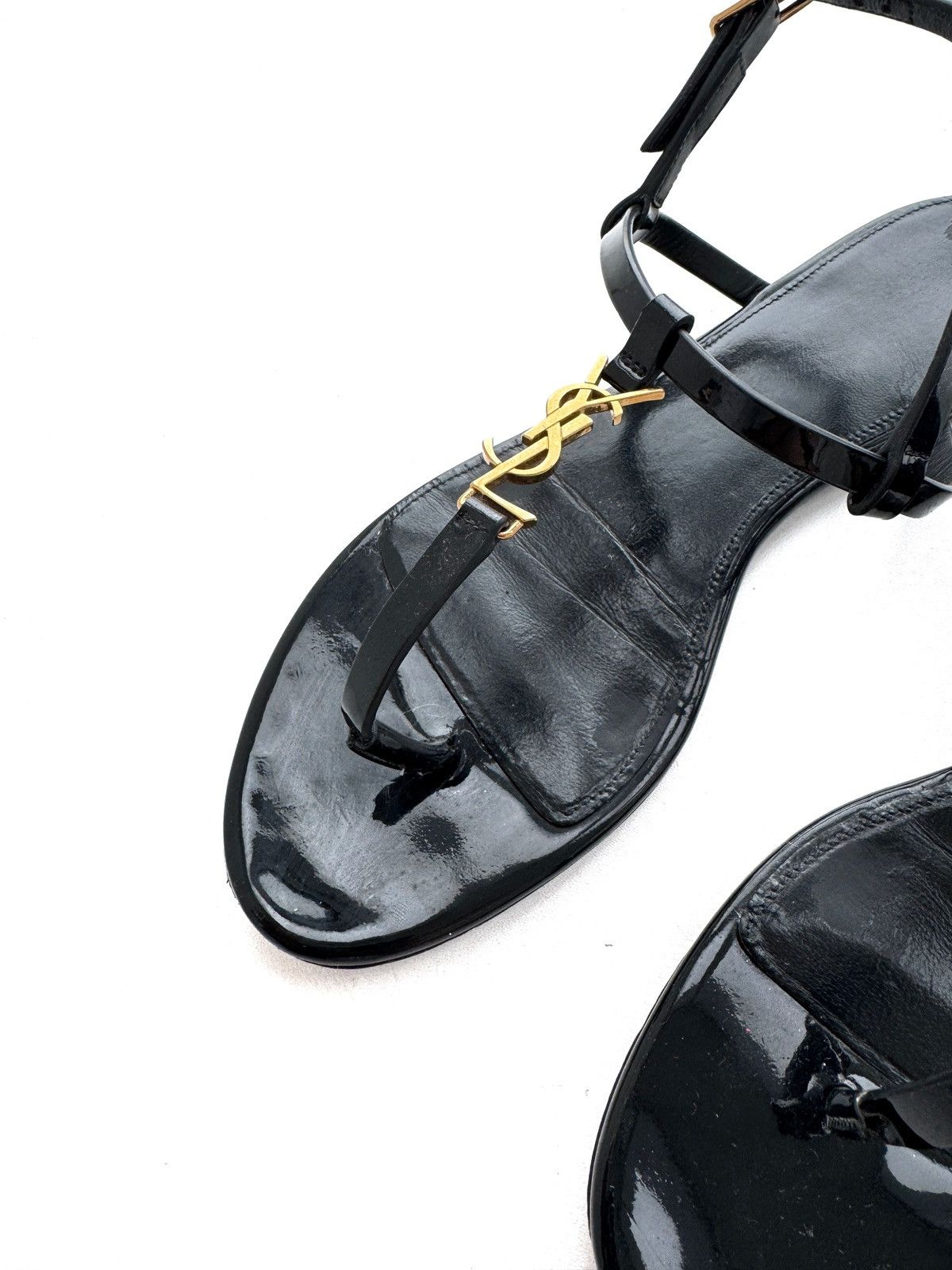 Saint Laurent Paris Saint Laurent Sandals Mini Logo Size US 7.5 / IT 37.5 - 3 Thumbnail