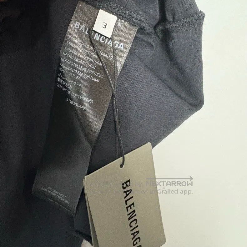 Balenciaga Balenciaga Washed-out distressed hem destroyed short sleev Size US L / EU 52-54 / 3 - 4 Thumbnail