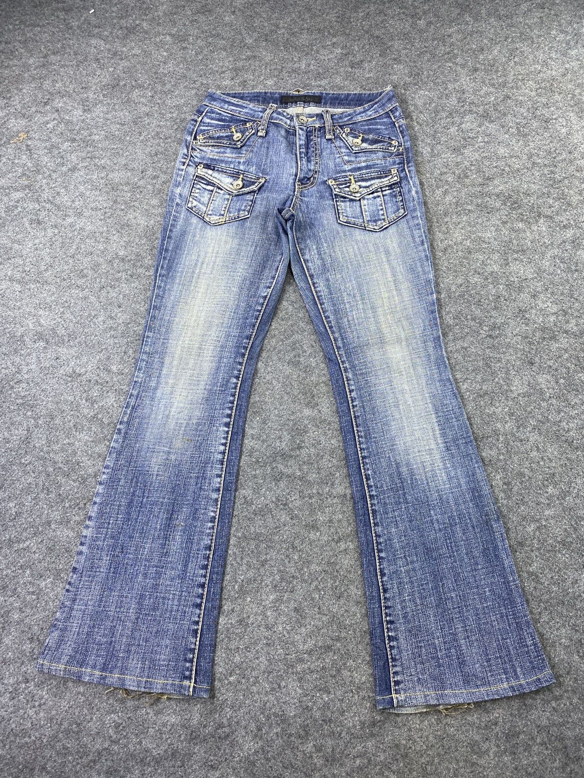 Japanese Brand × Jean OO La - La Sasson Blue Wash Flare Jeans - J998 Size 27" / US 4 / IT 40 - 2 Thumbnail