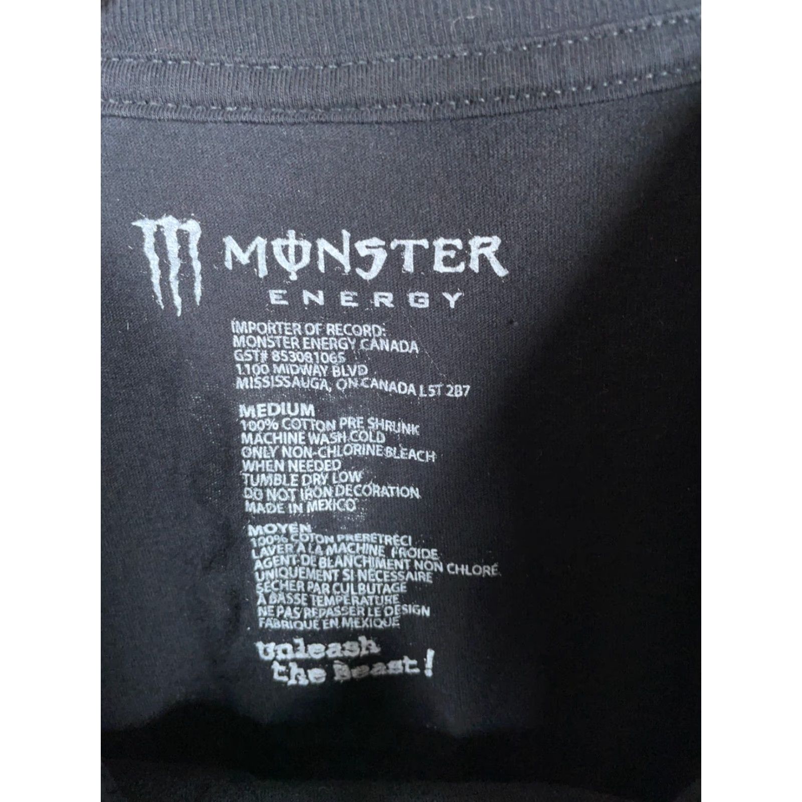 Doublet VINTAGE Monster Energy T-Shirt Men Adult Small Black Double-Sided Graphic 90s Rare Official Size US S / EU 44-46 / 1 - 3 Thumbnail