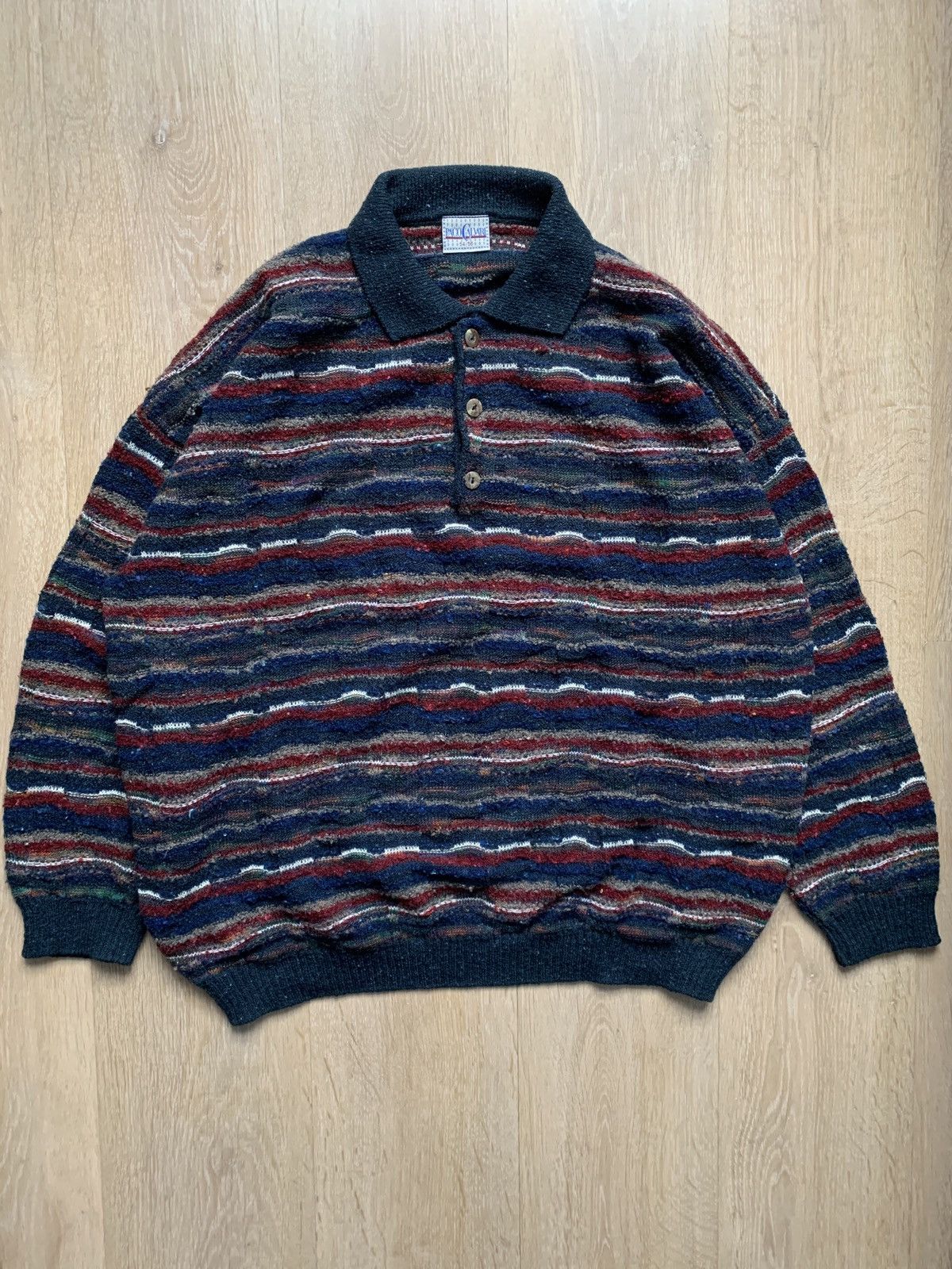 Other VINTAGE PACO CALVARI MULTICOLOUR KNIT SWEATER RARW Size US L / EU 52-54 / 3 - 1 Thumbnail