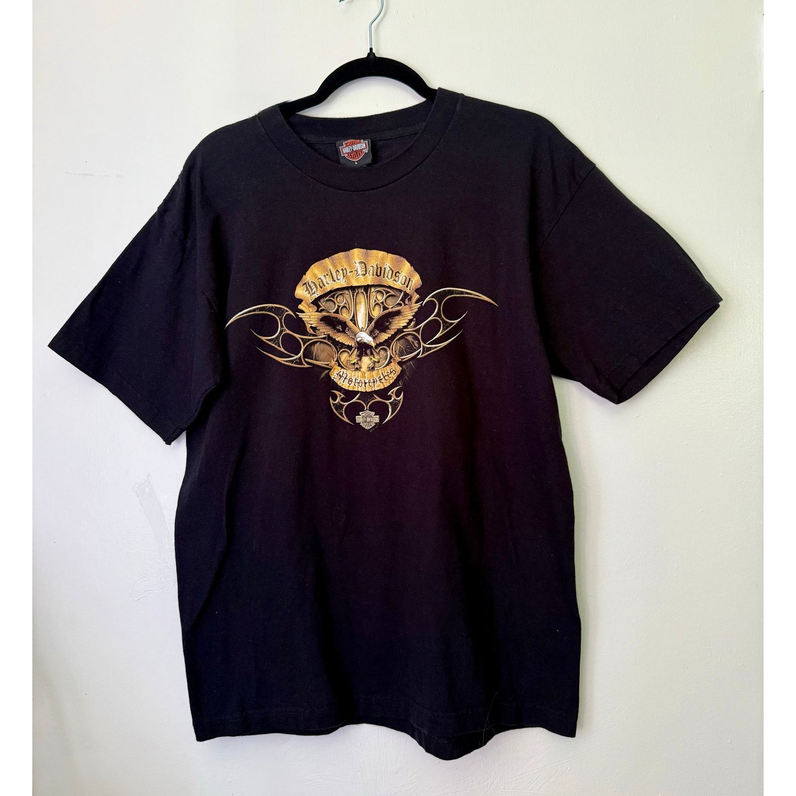 Vintage Vintage 90s Biker Harley Davidson Motorcyle Black Tee Large Size US L / EU 52-54 / 3 - 2 Thumbnail