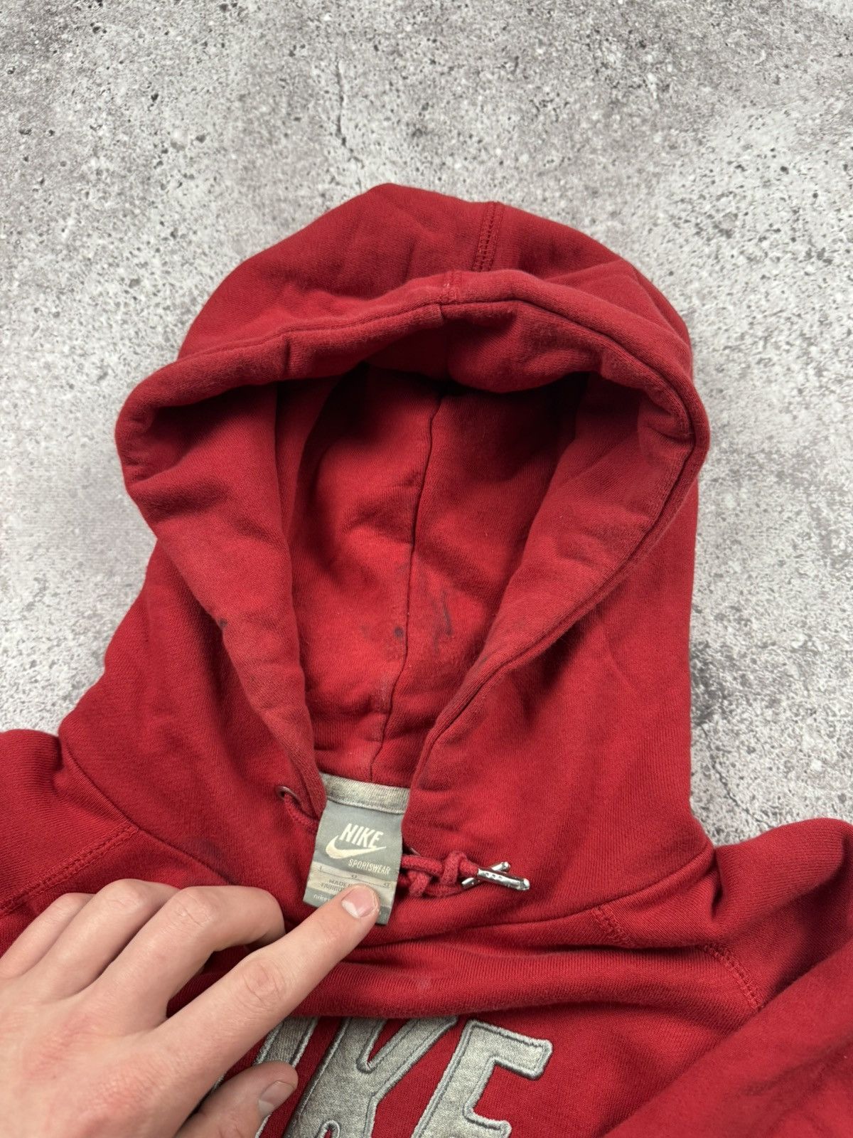 Nike Vintage Nike distressed Y2K big logo baggy hoodie Size US L / EU 52-54 / 3 - 7 Thumbnail