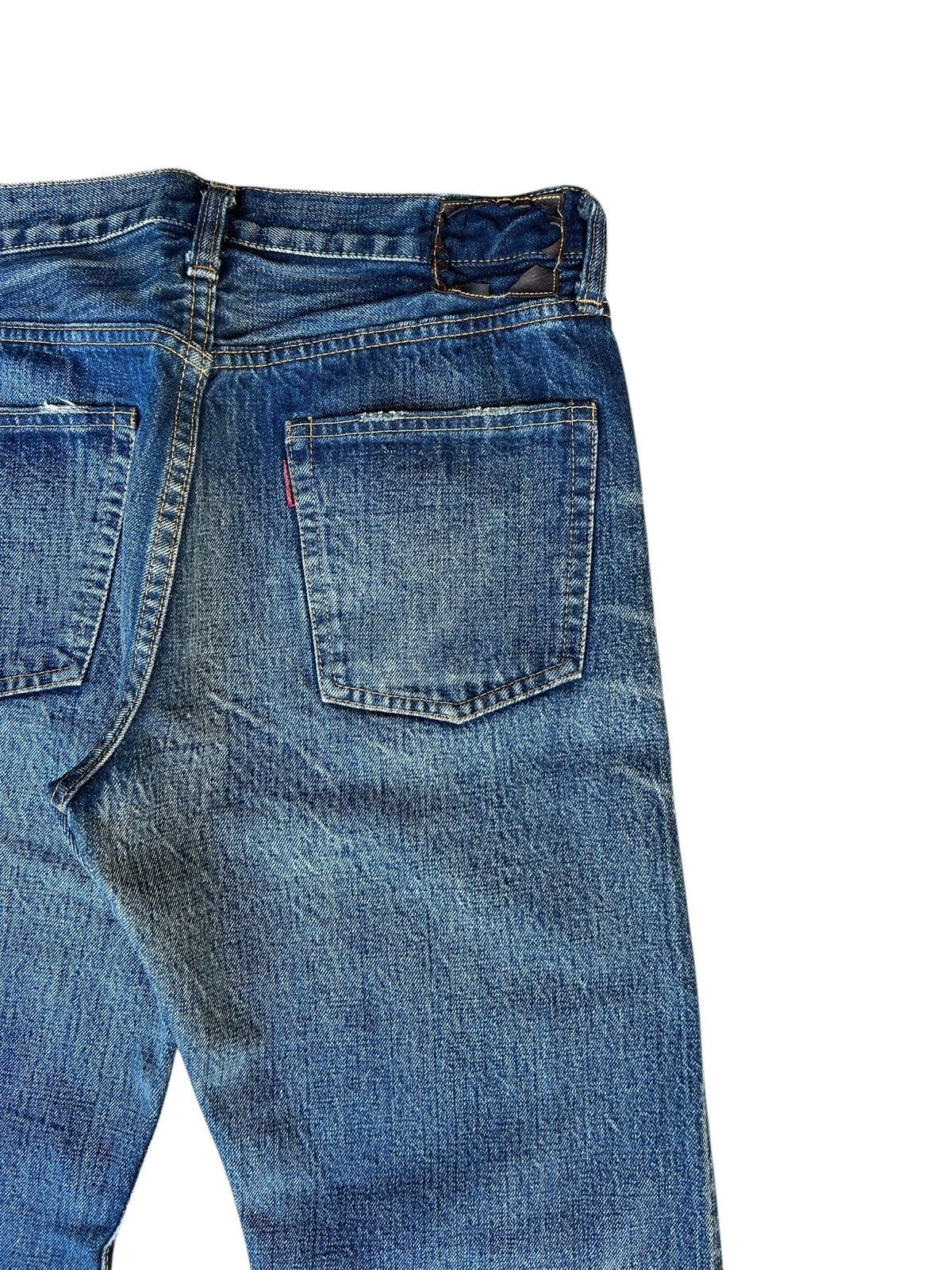 Denime Vintage DENIME Japan Jerky Patch Fade Denim Selvedge Jeans Size US 31 - 17 Thumbnail