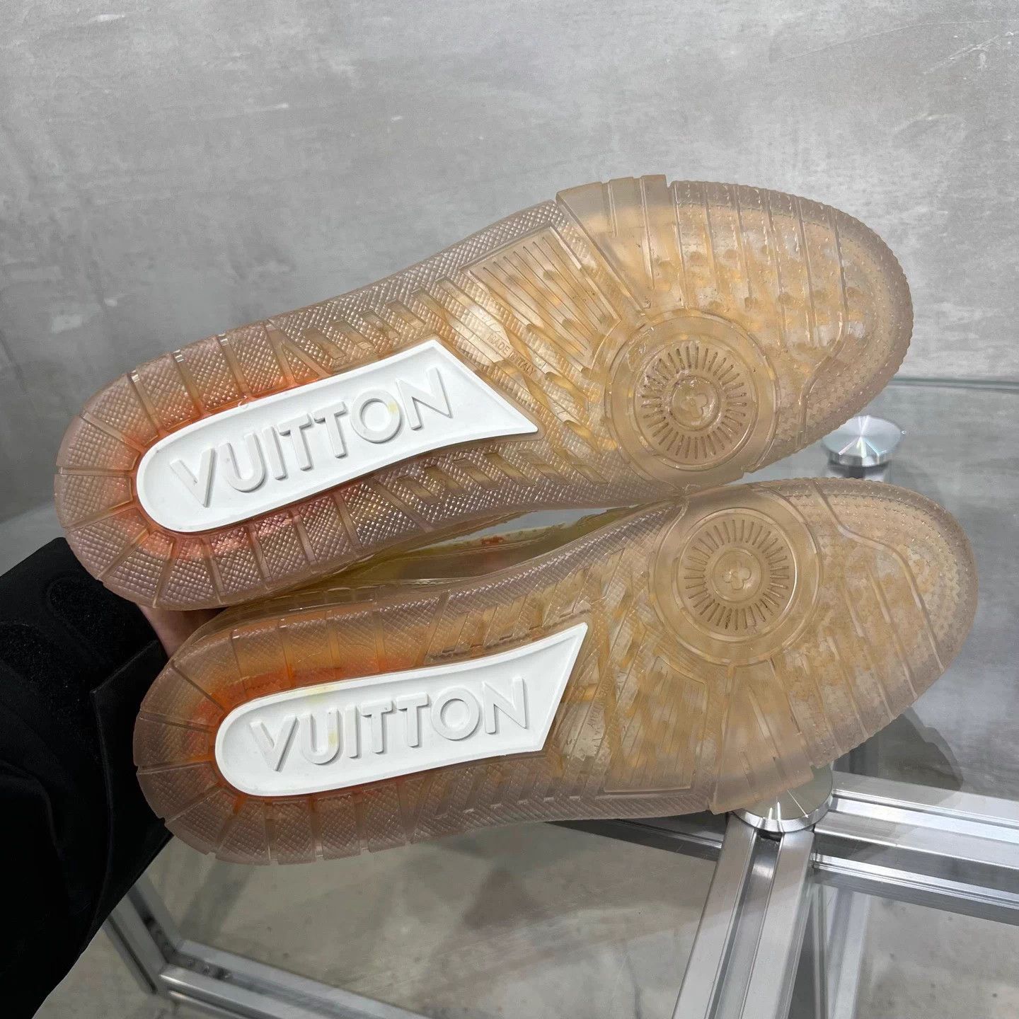 Louis Vuitton LV Trainer Clear White Orange UK7.5/41.5 Size US 8.5 / EU 41-42 - 7 Thumbnail