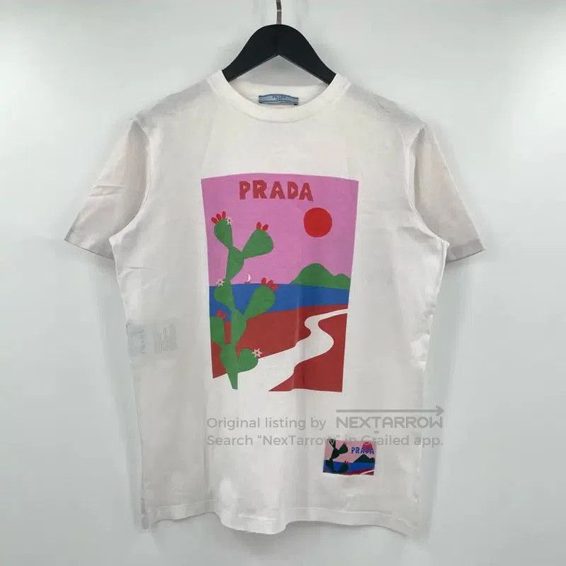 Prada Prada Summer White Cotton Short Sleeve T-Shirt. Size US S / EU 44-46 / 1 - 1 Thumbnail