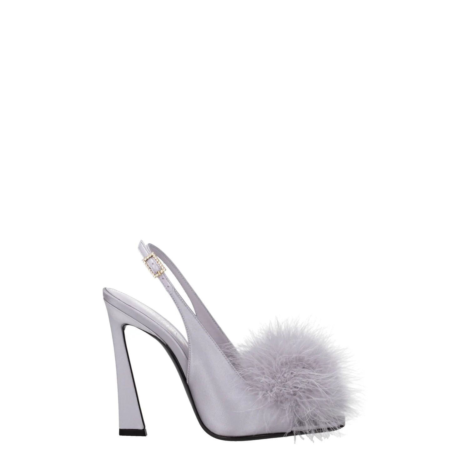 Saint Laurent Paris ob1o1e1124 Satin Sandals in Violet/Lilac Size US 6 / IT 36 - 1 Thumbnail