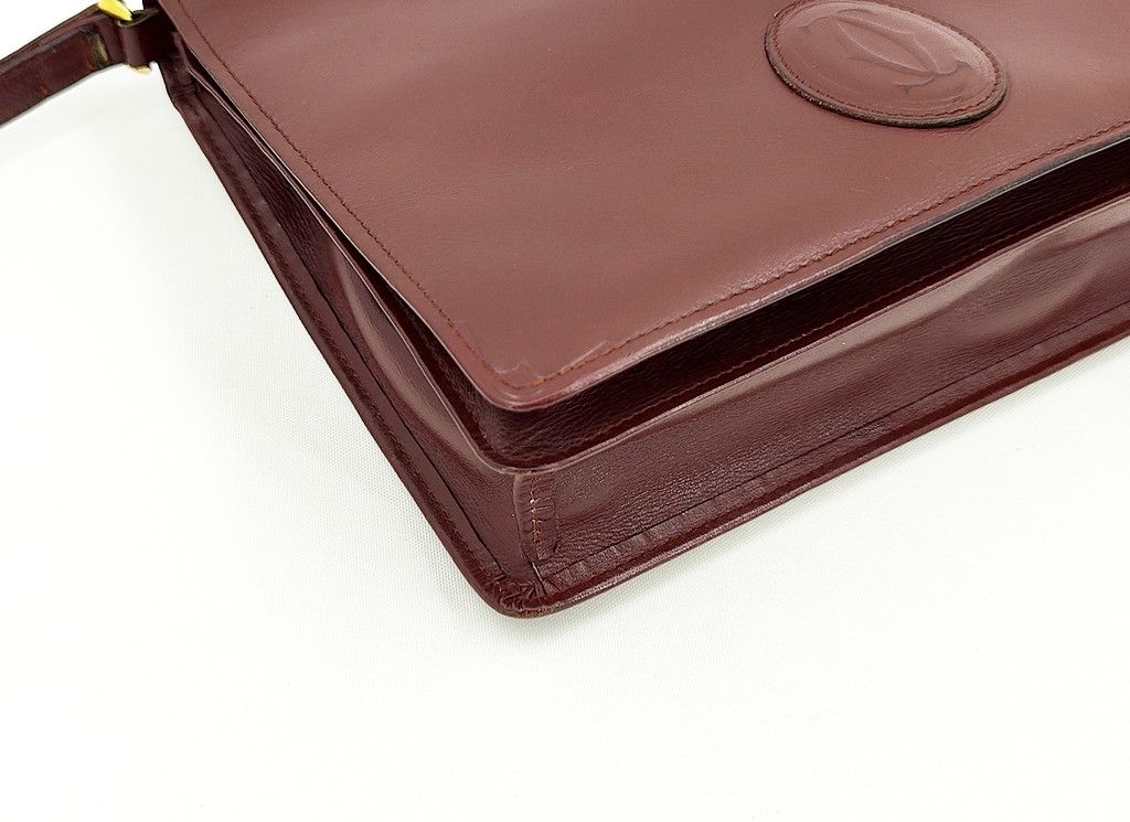 Cartier authentic CARTIER burgundy flap leather clutch bag Size ONE SIZE - 9 Thumbnail