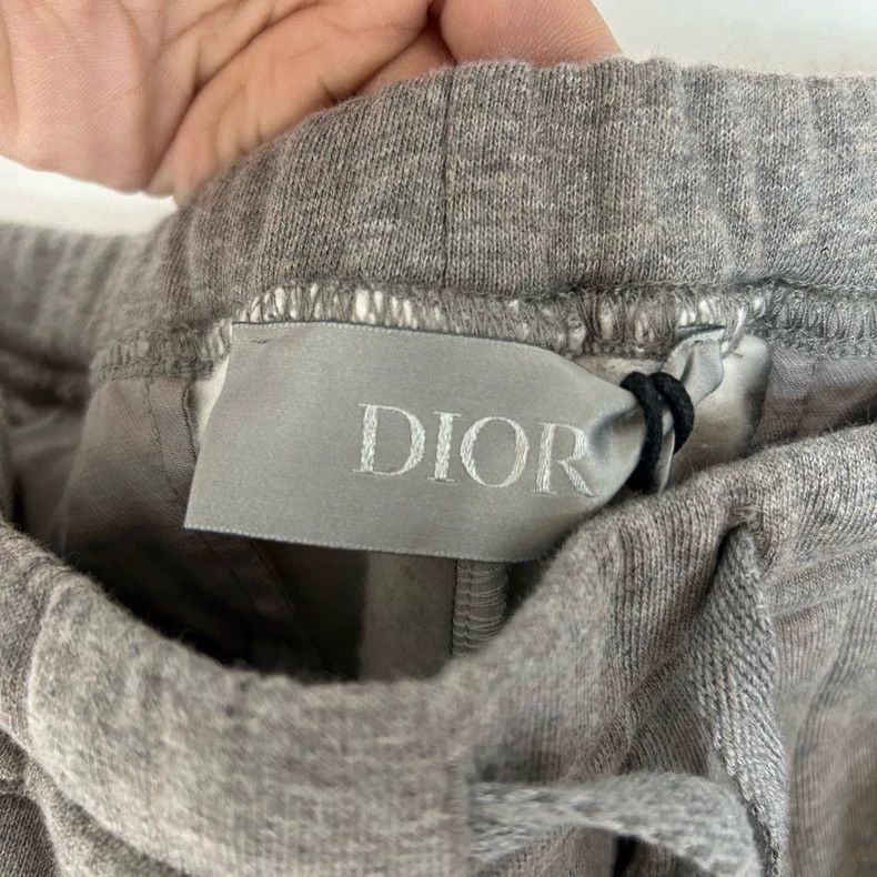 Dior Dior SizeXXXL Light gray lace-up knitted sports pants Size US 39 - 3 Thumbnail