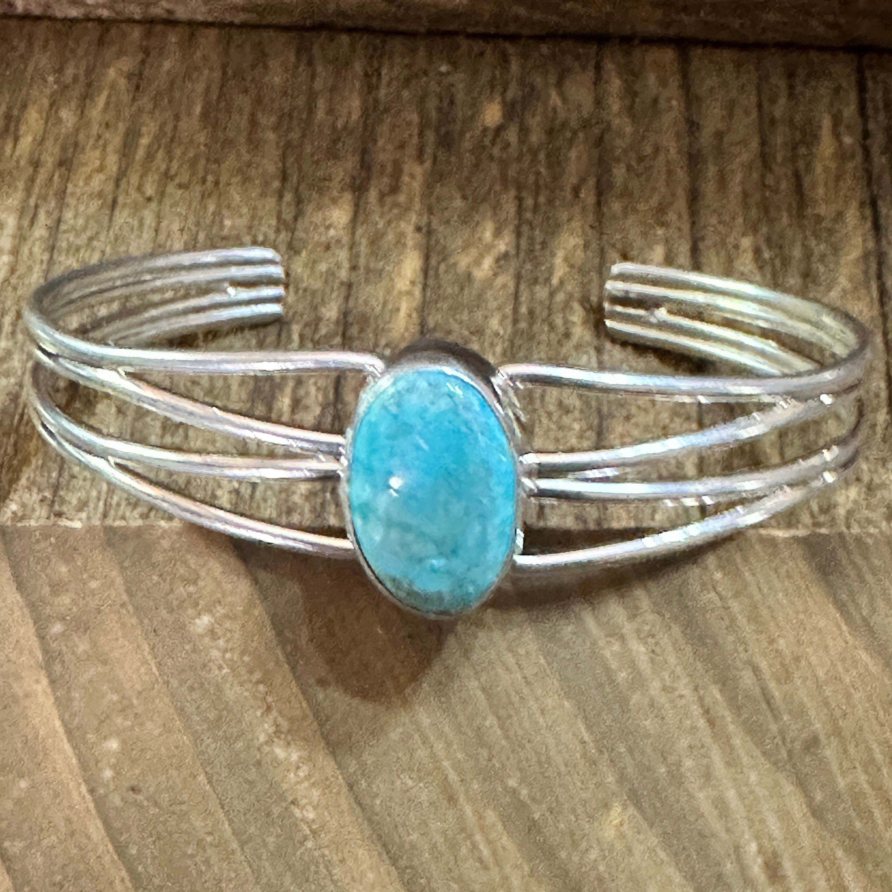 Other Navajo Turquoise Spiny Sterling Silver Bracelet Loop Cuff St Size ONE SIZE - 6 Thumbnail