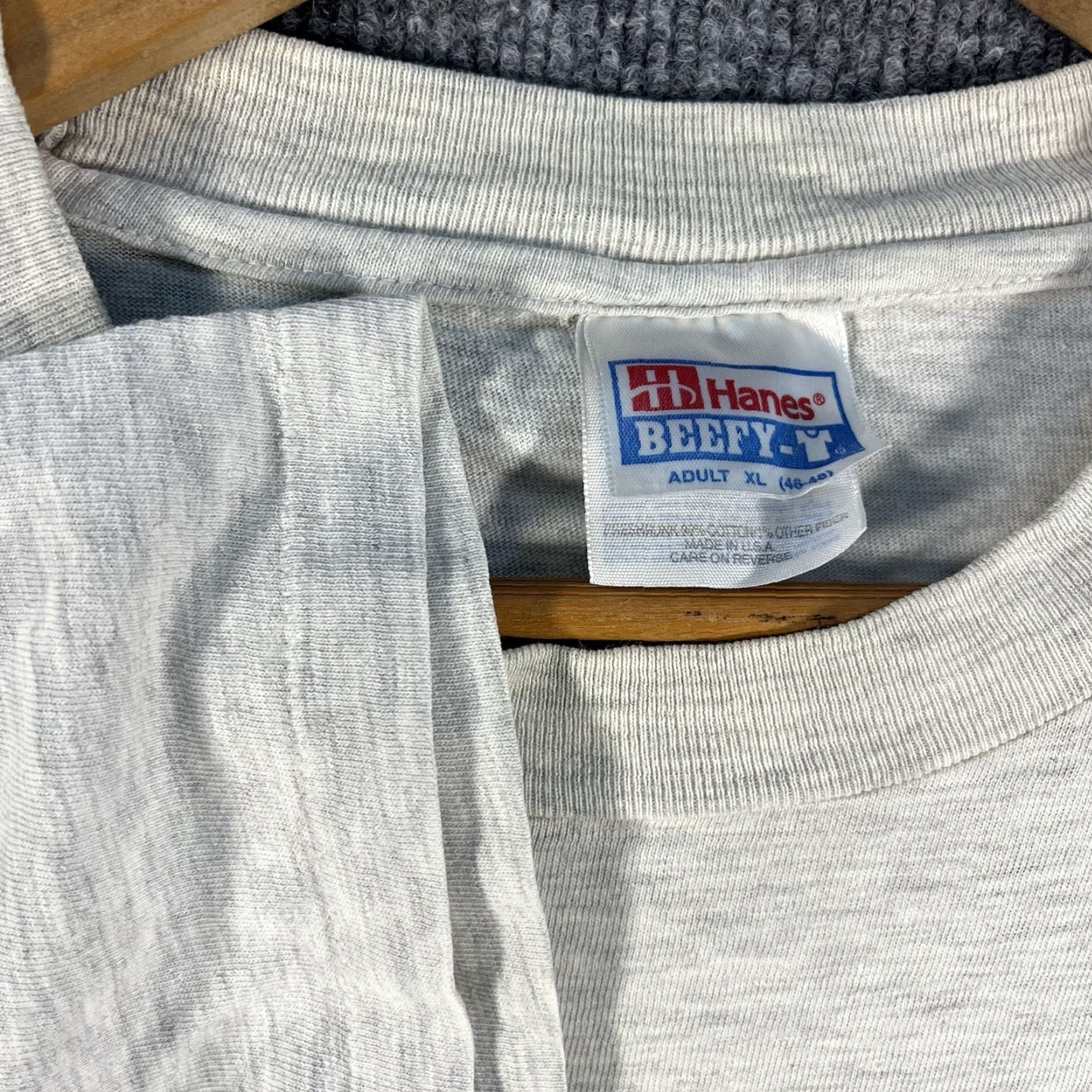 Hanes VINTAGE Hanes T-Shirt 90s Jesus Christ Latter Day Saints Gray XL Mens Religion Size US XL / EU 56 / 4 - 5 Thumbnail
