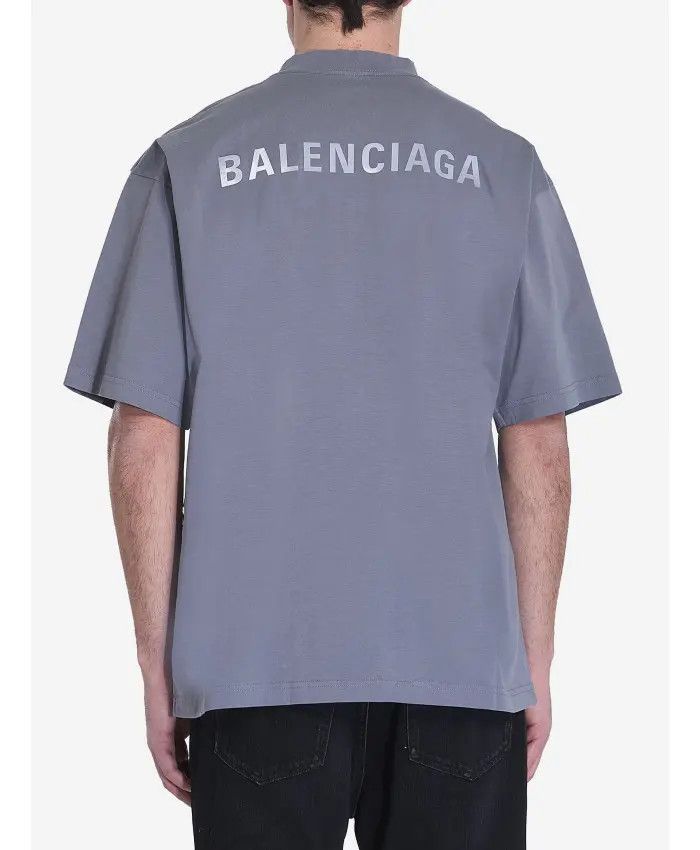 Balenciaga o1bcso1str0226 Back Reflective T-Shirt Medium Fit In Grey Size US L / EU 52-54 / 3 - 5 Thumbnail