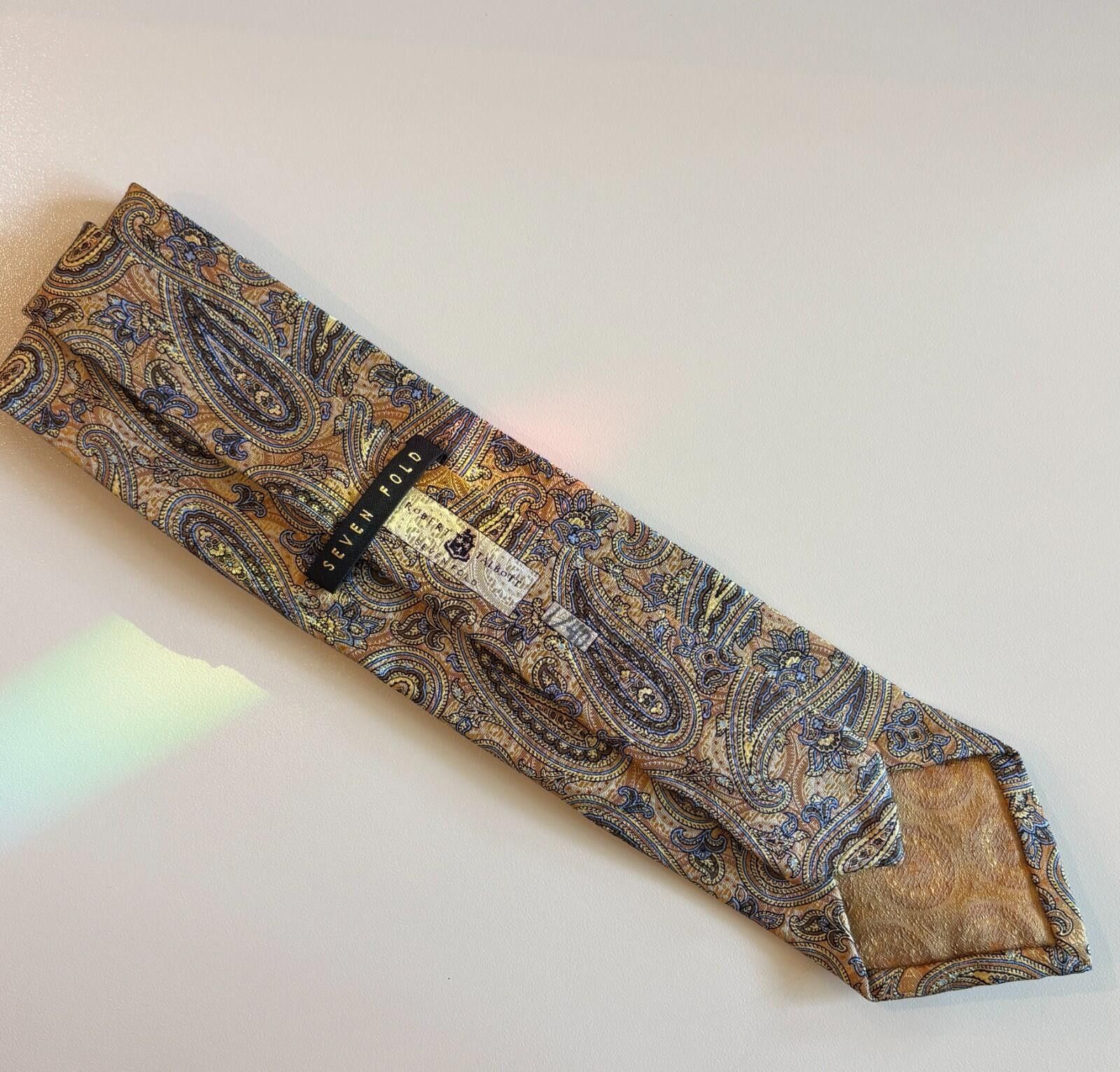 Robert Talbott Robert Talbott Seven Fold Tie Silk Paisley Luxury Hand Sewn Size ONE SIZE - 5 Thumbnail