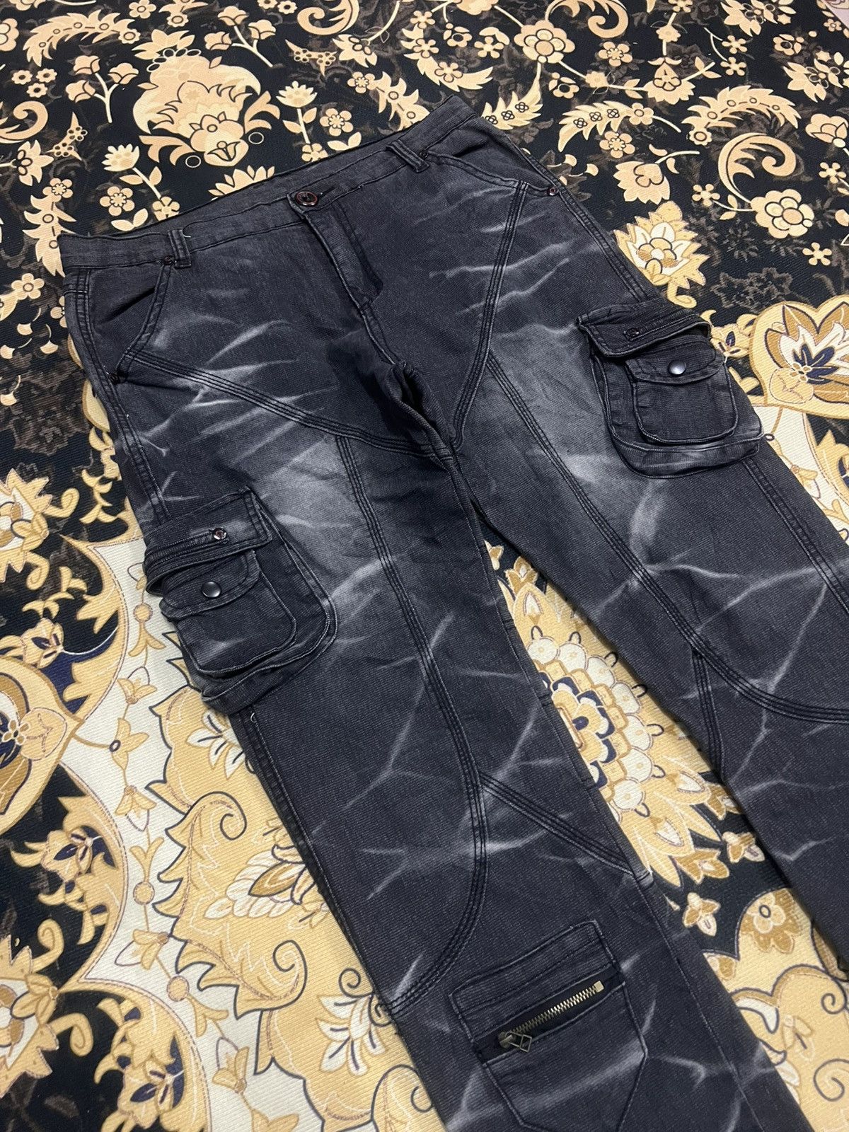 Japanese Brand × Vintage UNKNOWN DISTRESSED CARGO PANT Size US 30 / EU 46 - 6 Thumbnail