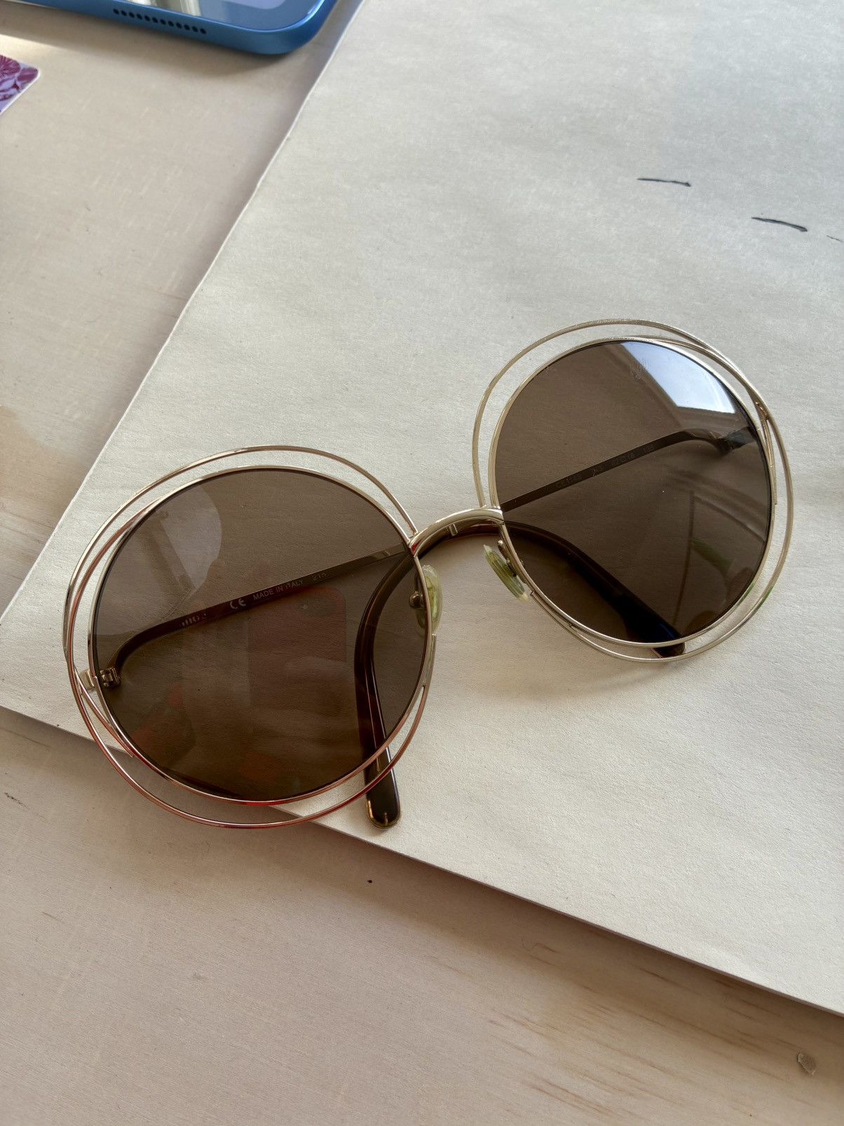 Chloe CHLOE Oversized Round ‘Carlina’ Sunglasses Size ONE SIZE - 17 Thumbnail