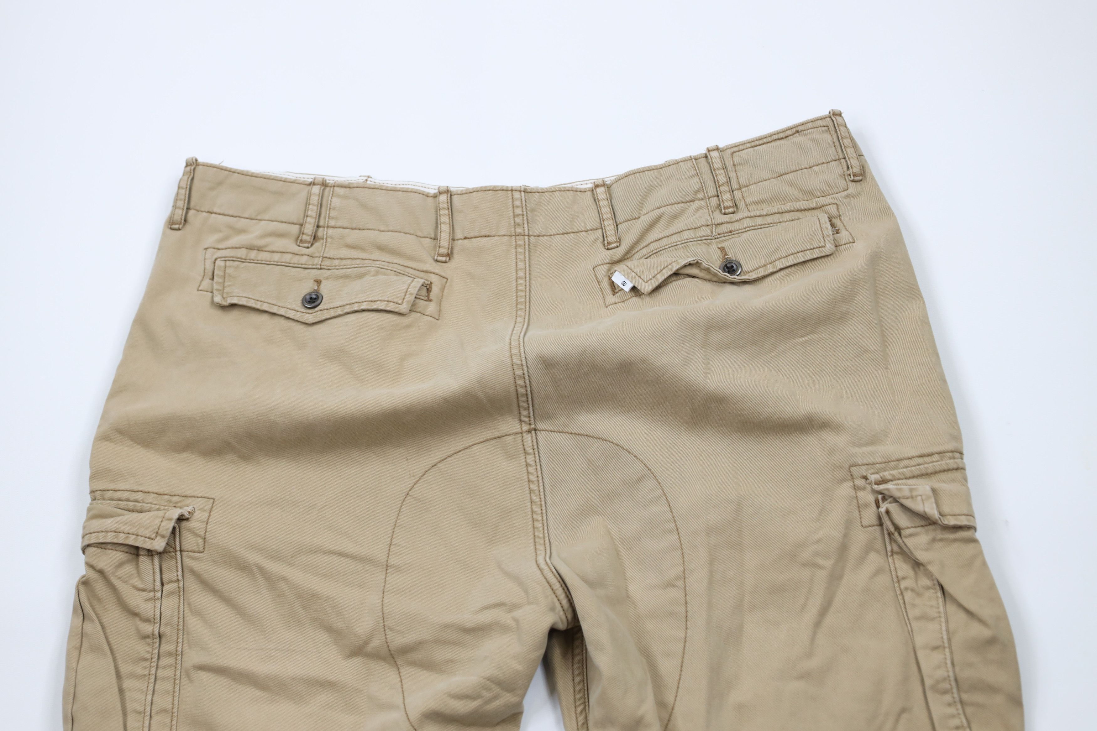Levi's × Vintage Vintage Y2K Levis Baggy Wide Leg Cargo Pants Beige Cotton Size US 40 / EU 56 - 6 Thumbnail