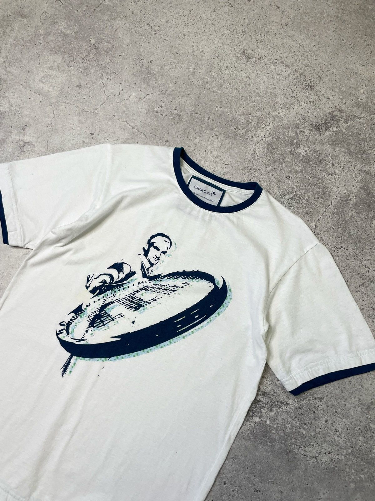 Nike RF Roger Federer Credit Suisse Tennis White T-shirt Men’s Size US M / EU 48-50 / 2 - 4 Thumbnail