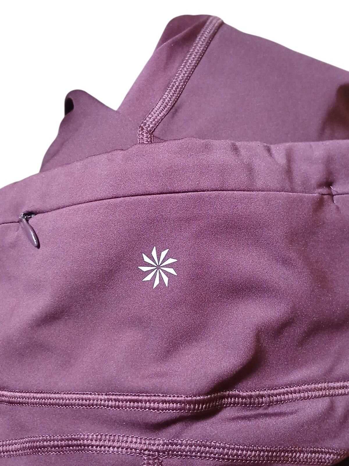 Other Athleta Capri Leggings Size M Zip Pocket Plum Stretch 28x24 Size 32" / US 10 / IT 46 - 5 Thumbnail