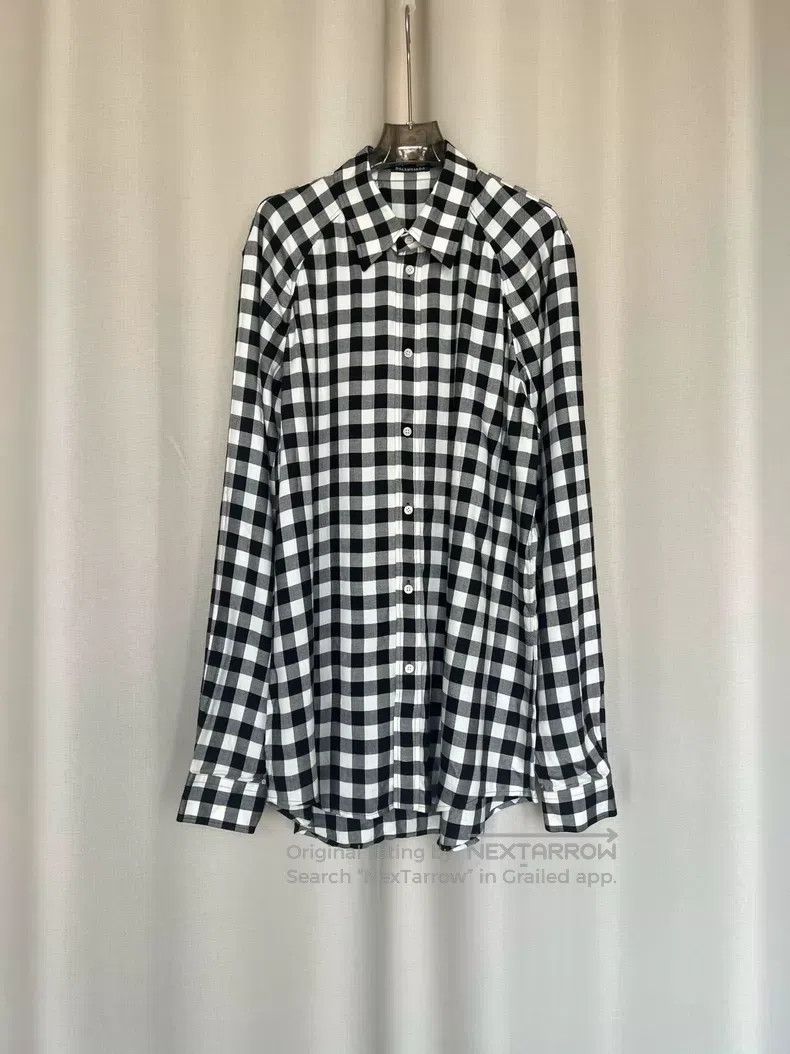 Balenciaga Balenciaga Black and White Plaid Long Sleeve Shirt Dress Size XS / US 0-2 / IT 36-38 - 1 Thumbnail