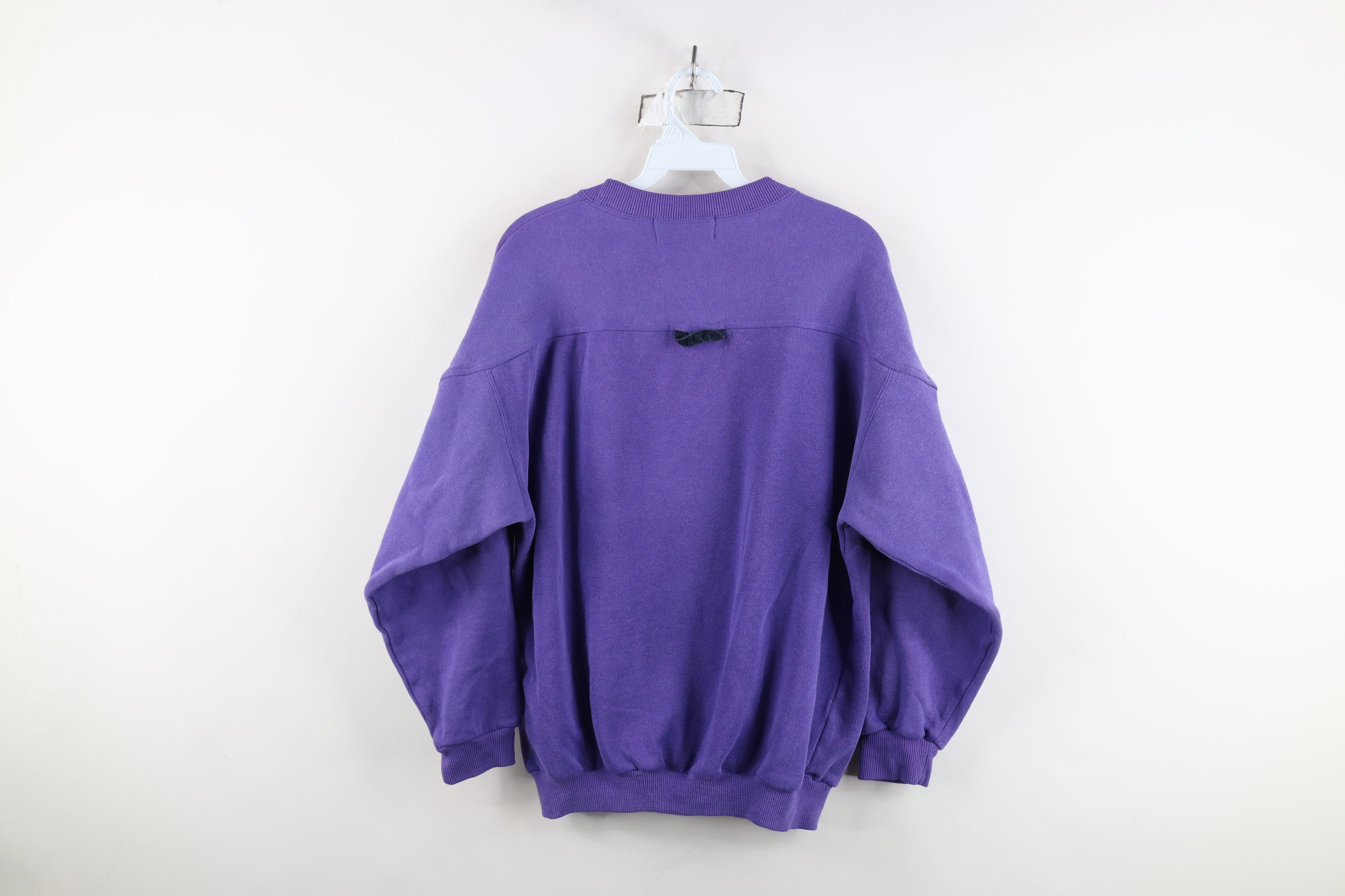 Vintage Vintage 90s IOU Spell Out Football Jersey Sweatshirt Purple Size M / US 6-8 / IT 42-44 - 12 Thumbnail