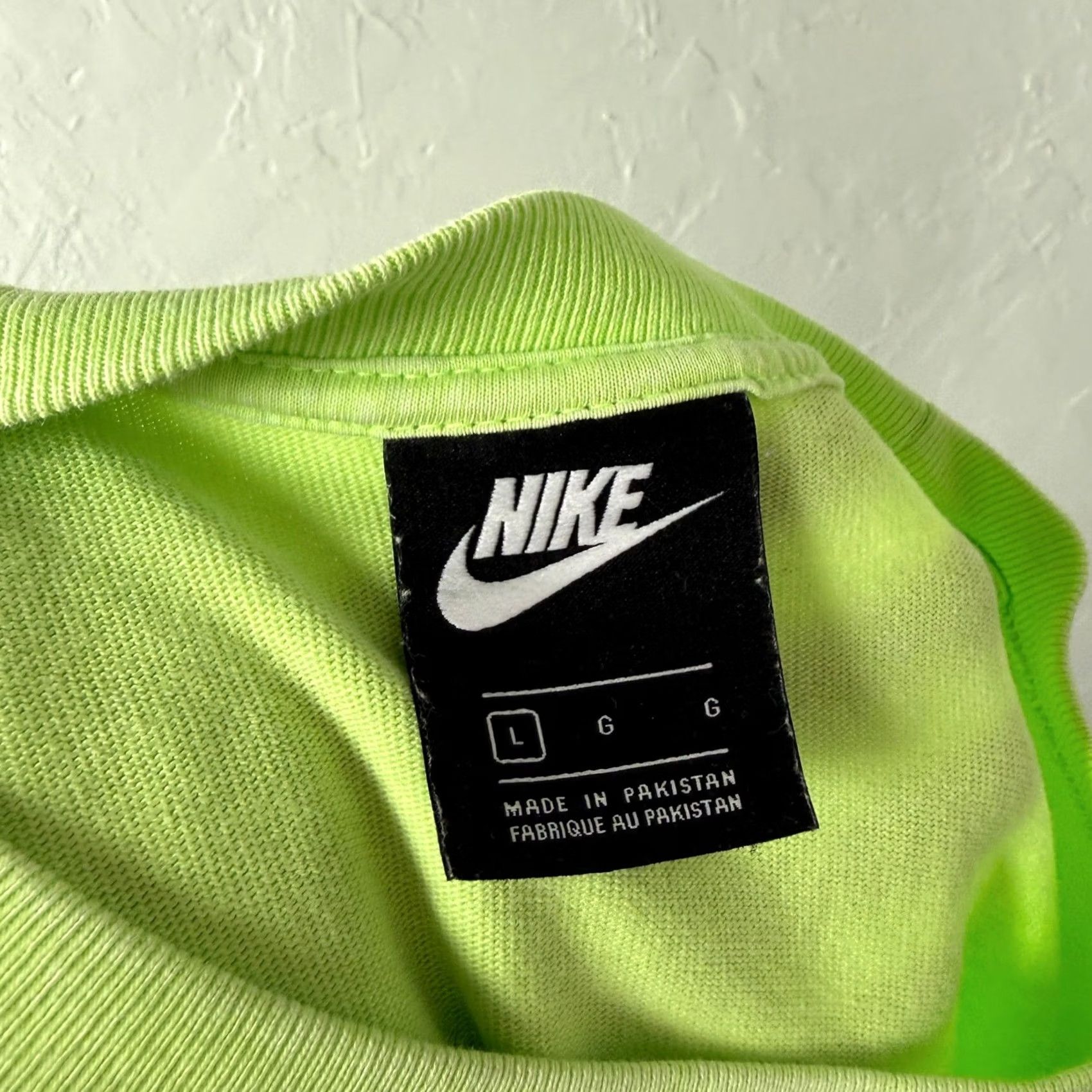 Nike Nike Shirt Dress L Green Crew Neck Short Sleeve Knit Cotton Vintage: No (adjusted) Size L / US 10 / IT 46 - 6 Thumbnail