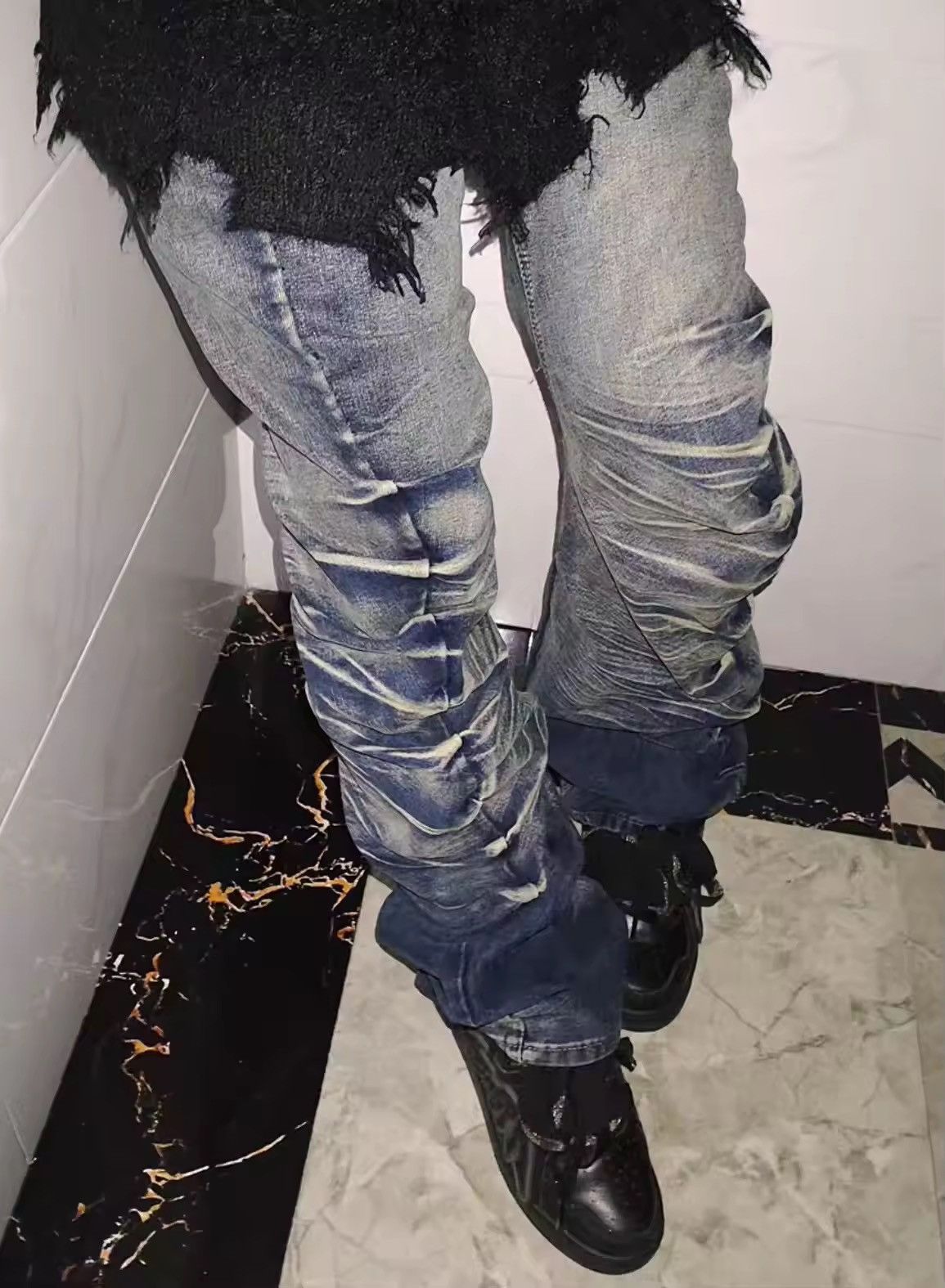 Japanese Brand Vintage Washed Minimalist Kpop Jean Size US 28 / EU 44 - 4 Thumbnail