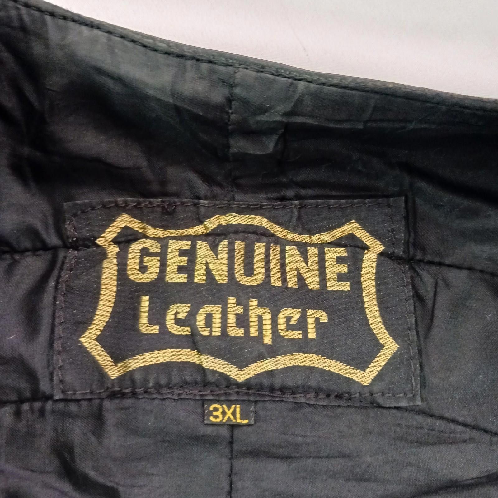 Genuine Leather Latin American Motorcycle Genuine Leather Men's Black 3XL Size US XXL / EU 58 / 5 - 6 Thumbnail