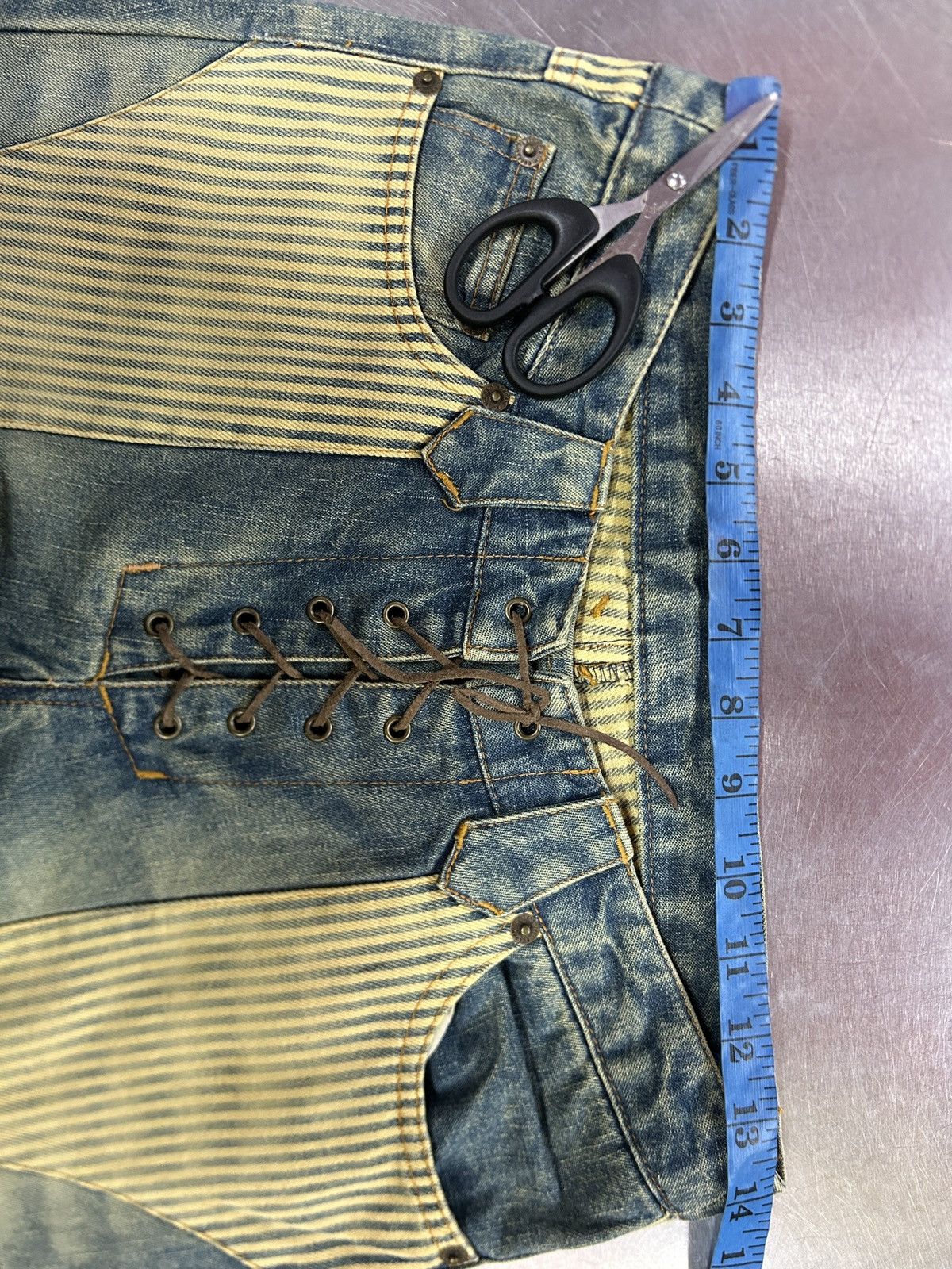 Japanese Brand Vintage Japanese Brand Flared Laces Up Jeans Size US 28 / EU 44 - 11 Thumbnail