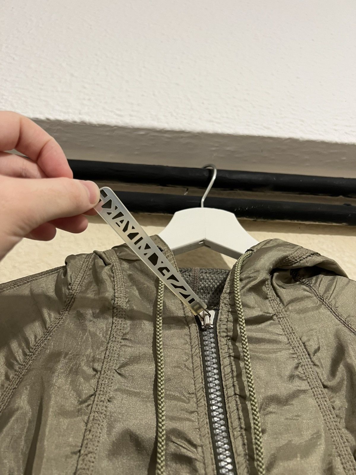 Issey Miyake × Japanese Brand × Vintage Issey Miyake khaki/Green Sage Mesh Windbreaker jacket Size L / US 10 / IT 46 - 4 Thumbnail