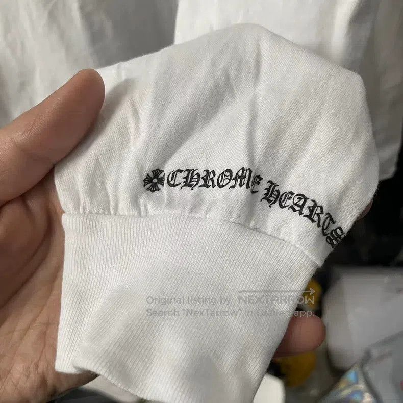 Chrome Hearts CHROME HEARTS Size S Sketch Cross Scroll White Long-Sleeved Size US S / EU 44-46 / 1 - 5 Thumbnail