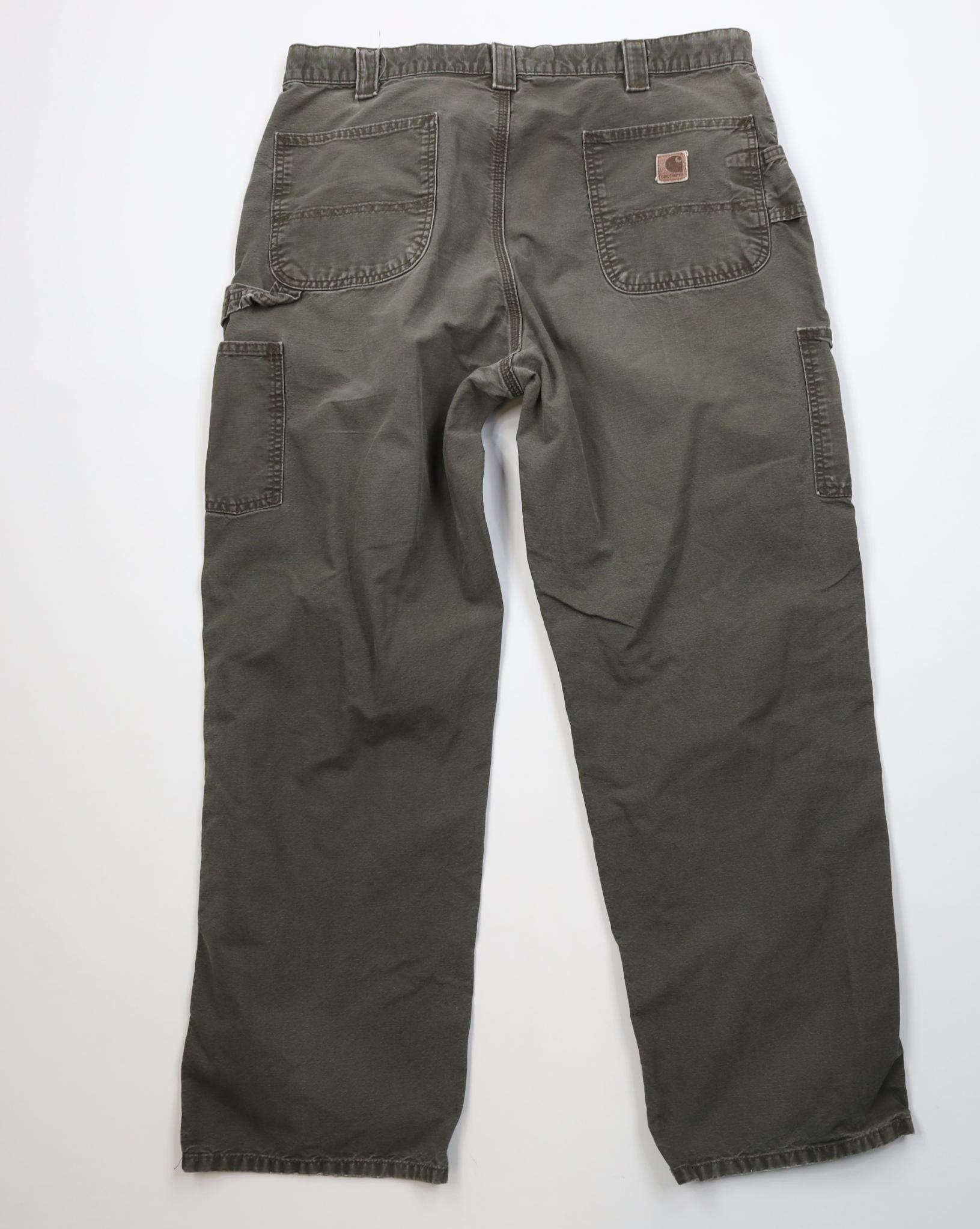 Carhartt Vintage Y2K Carhartt Wide Leg Dungaree Pants Olive Green Size US 38 / EU 54 - 9 Thumbnail